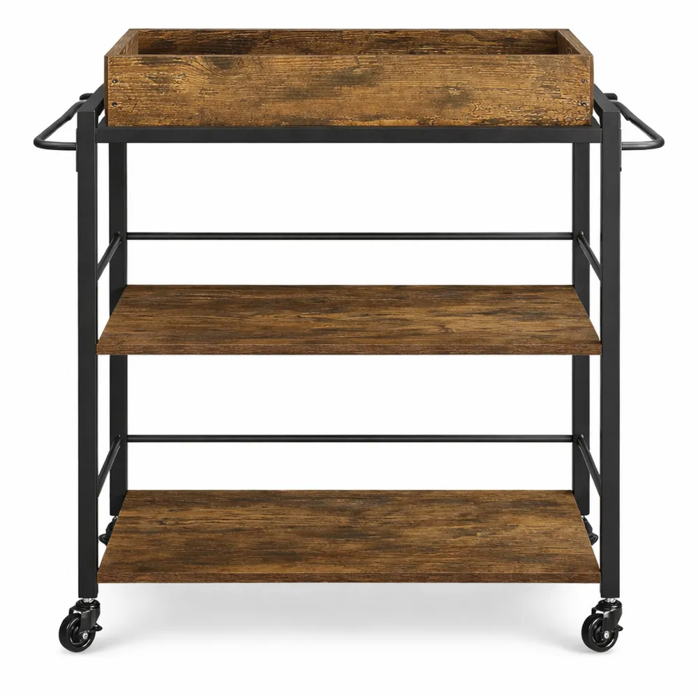 Carrello da Cucina con Vassoio Rimovibile e Ruote