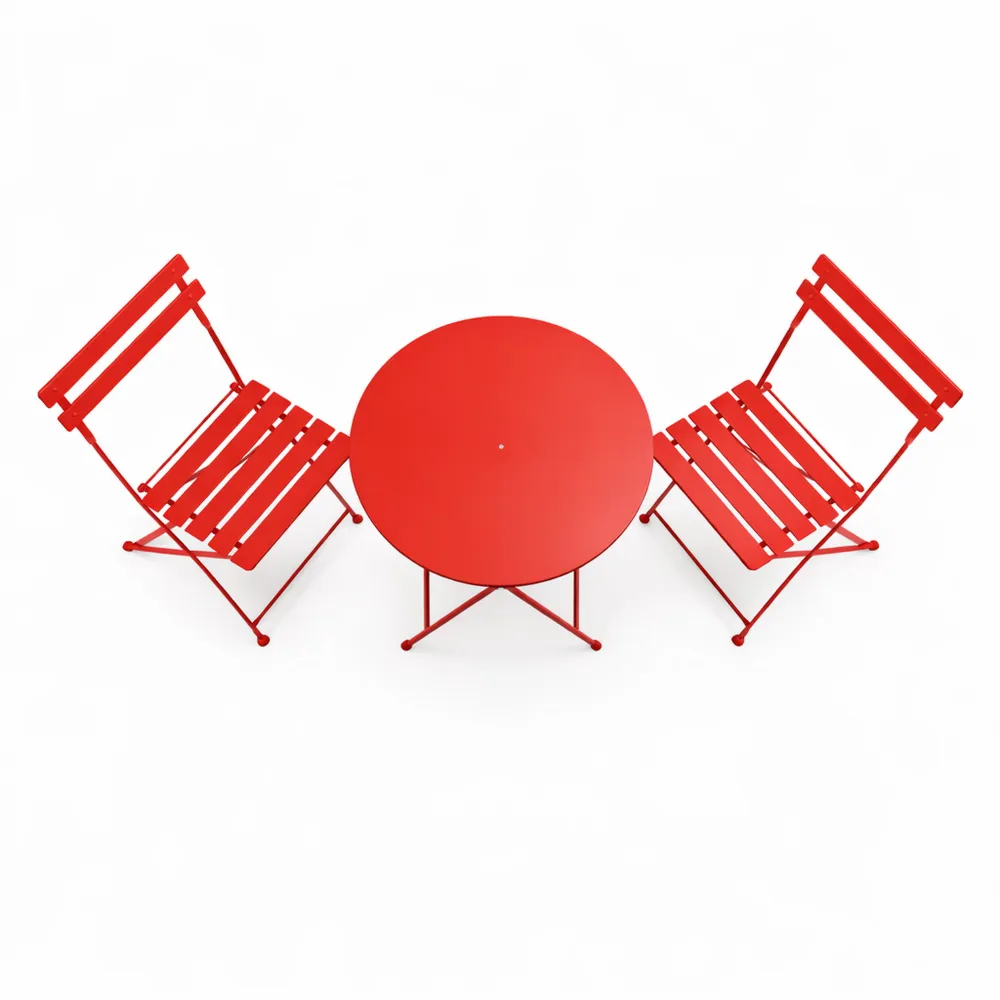 Set Bistrò per Veranda con Tavolo e Sedie Pieghevoli, Ideale per Balcone e Spazi Esterni
