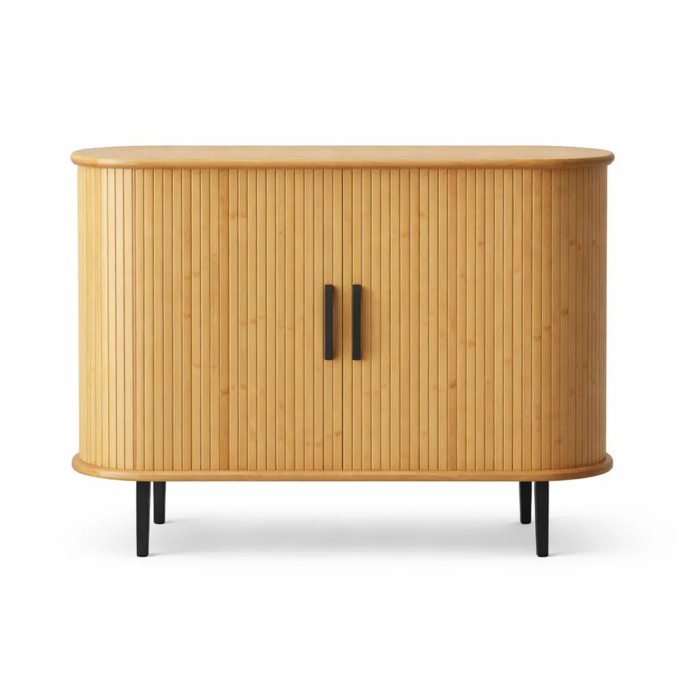 Credenza con Ante Scorrevoli e 8 Scomparti, Universale per Camera, Soggiorno e Cucina