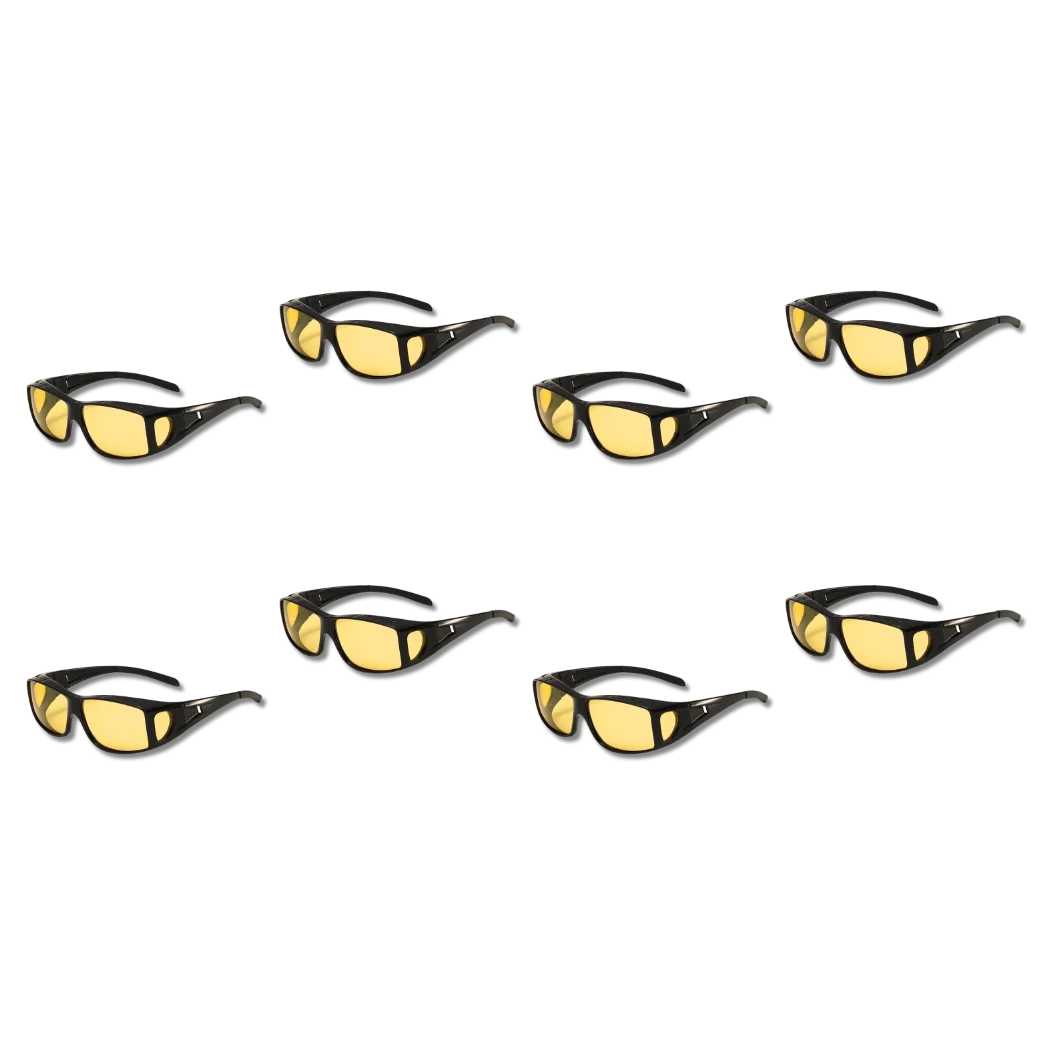 Wrap Around Night Driving Glasses Anti Glare Night Vision Glasses for Men Women Fit Over Prescription Glasses