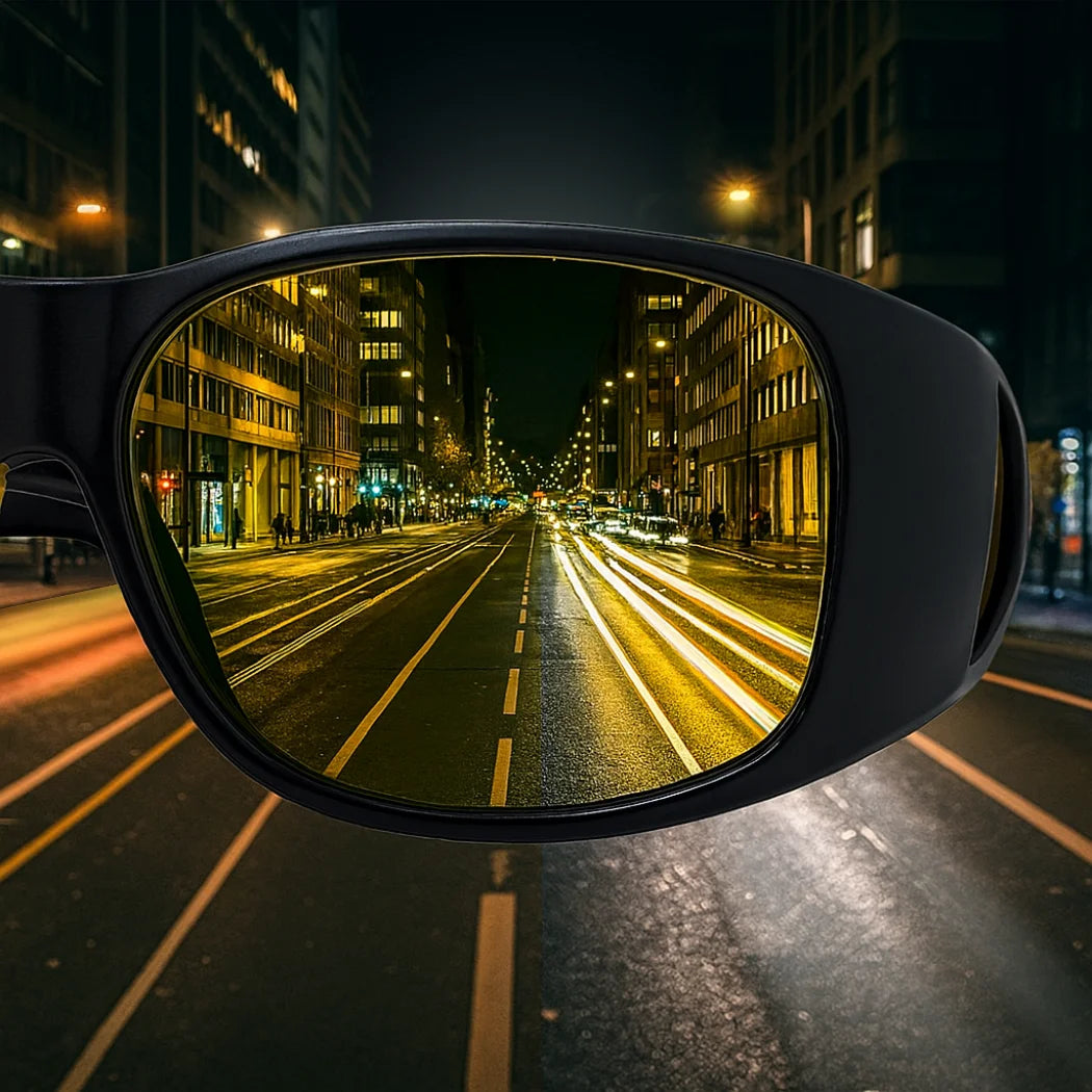 Wrap Around Night Driving Glasses Anti Glare Night Vision Glasses for Men Women Fit Over Prescription Glasses