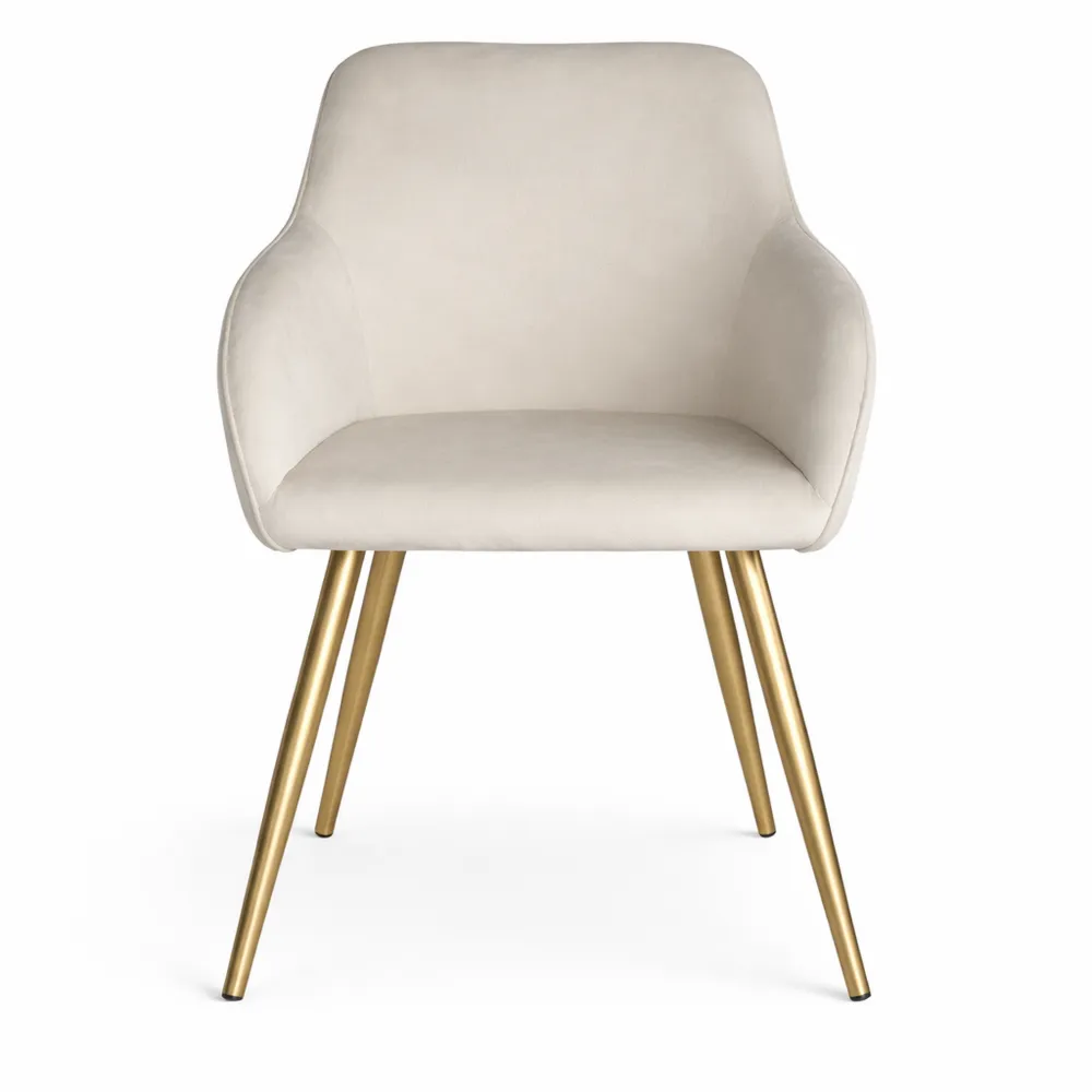 Set di 6 Sedie da Pranzo in Effetto Velluto con Imbottitura Morbida ed Ergonomica