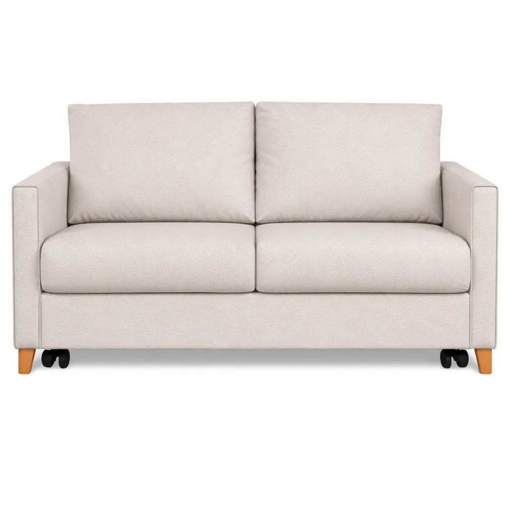 Divano Letto 2 Posti con Letto Estraibile e Spalliera Reclinabile in Stile Moderno