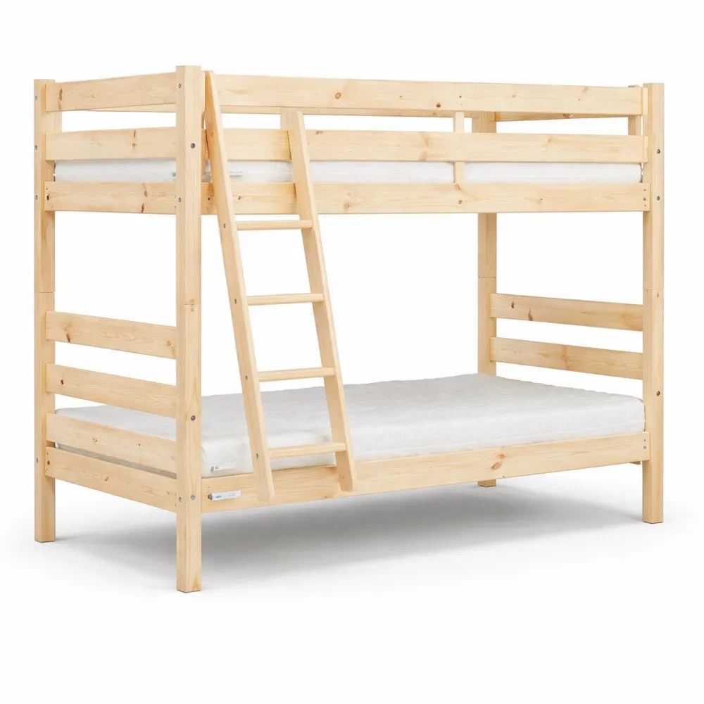 Letto a castello per bambini in legno massiccio 70x160