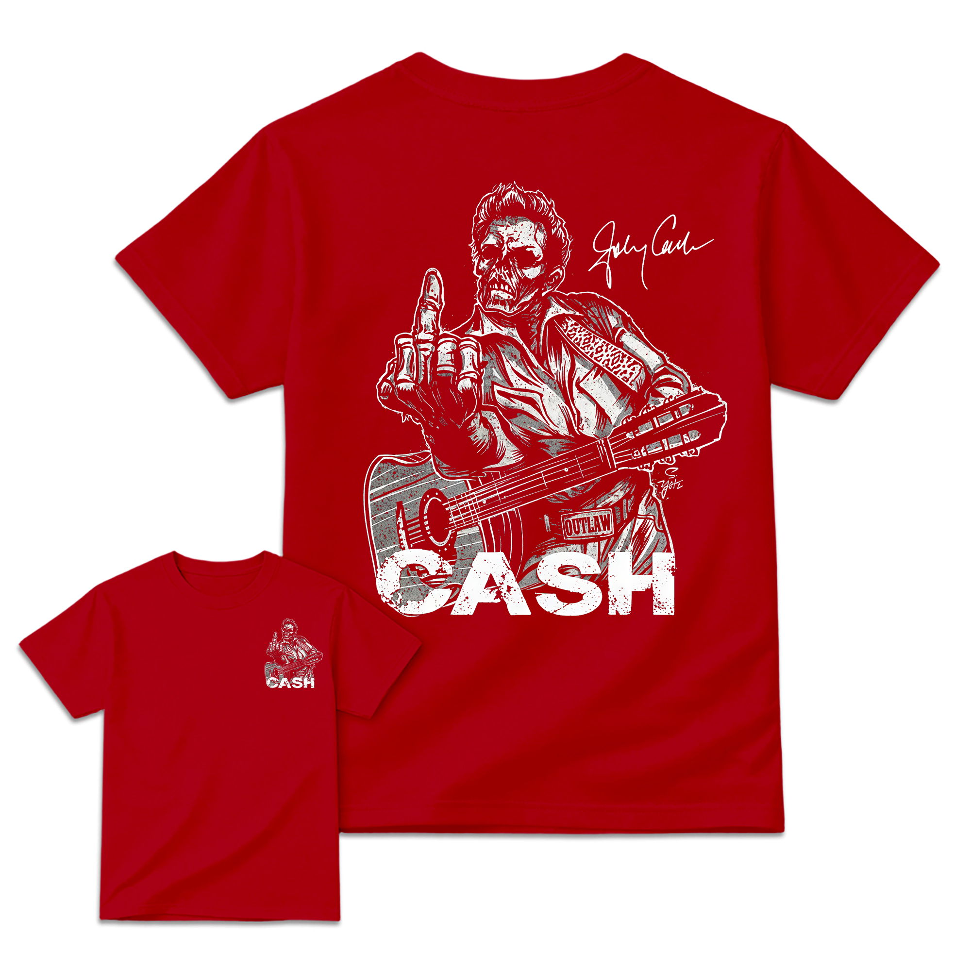 J-C Shirt, Middle Finger Skull Graphic Tee, Country Music Legend Memorial T-Shirt