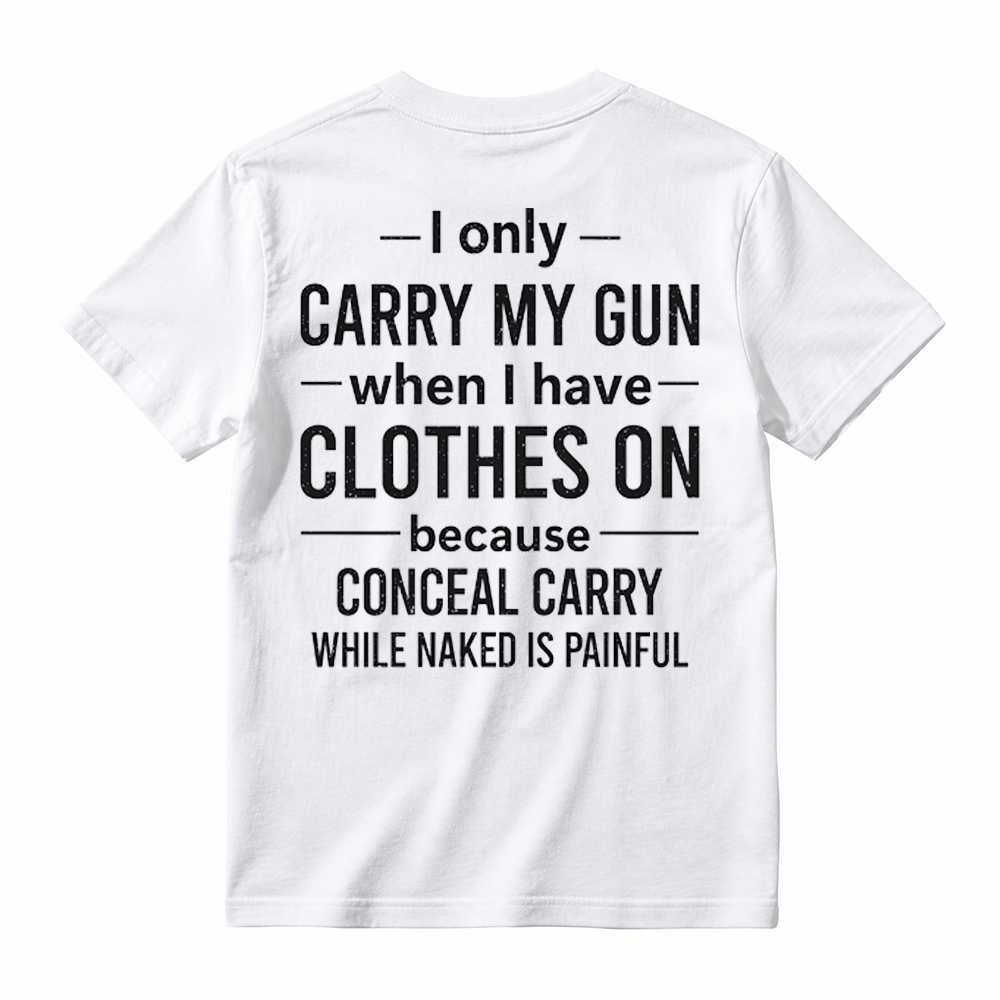 Funny Second Amendment T-Shirt – Gun Owner Humor Tee, Short Sleeve Printed Graphic Shirt, Daily Casual Cotton Men