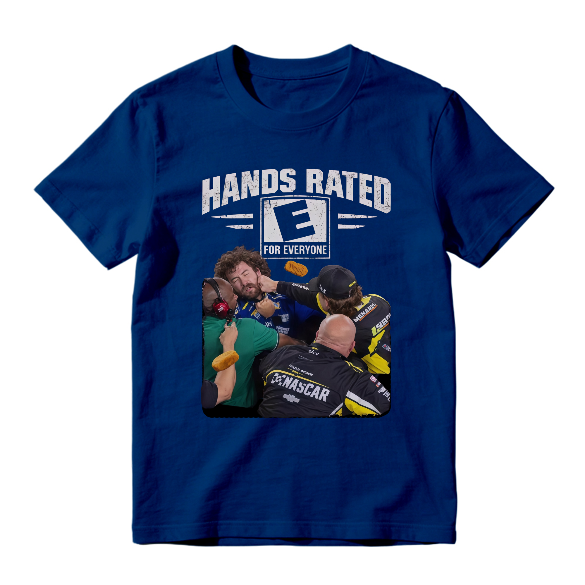 Carson Hocevar vs Ryan Blaney Shirt, Hands Rated E For Everyone T-Shirt, Vintage Bootleg Racing Graphic Tee, NASCAR Fight Apparel, Gift Tee