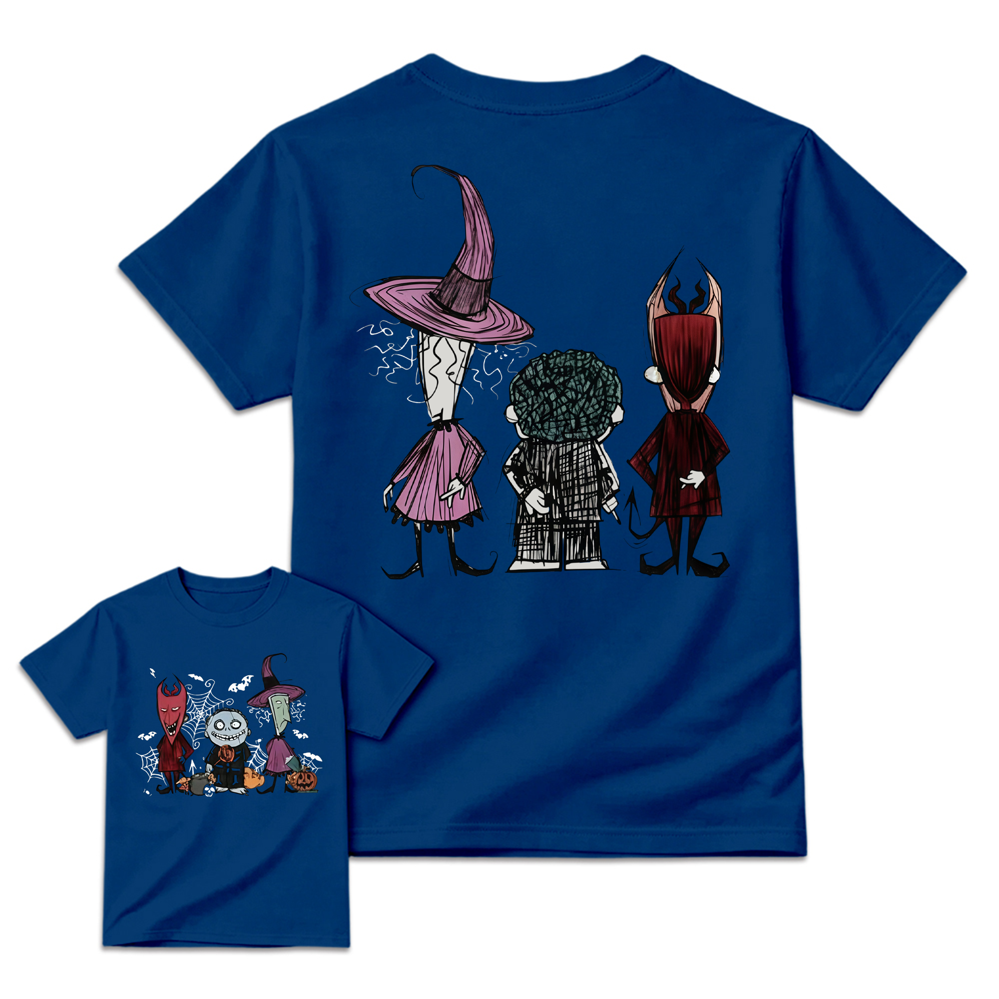 Spooky Trio Halloween Graphic Shirt, Soft Cotton Crewneck Sweatshirt, Funny Halloween Outfit