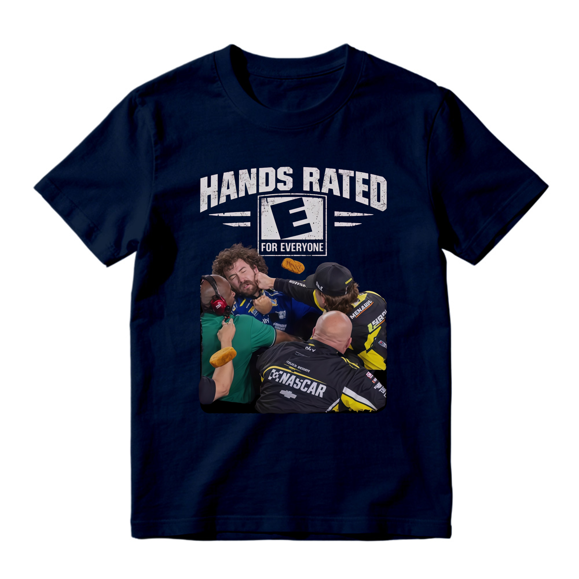 Carson Hocevar vs Ryan Blaney Shirt, Hands Rated E For Everyone T-Shirt, Vintage Bootleg Racing Graphic Tee, NASCAR Fight Apparel, Gift Tee