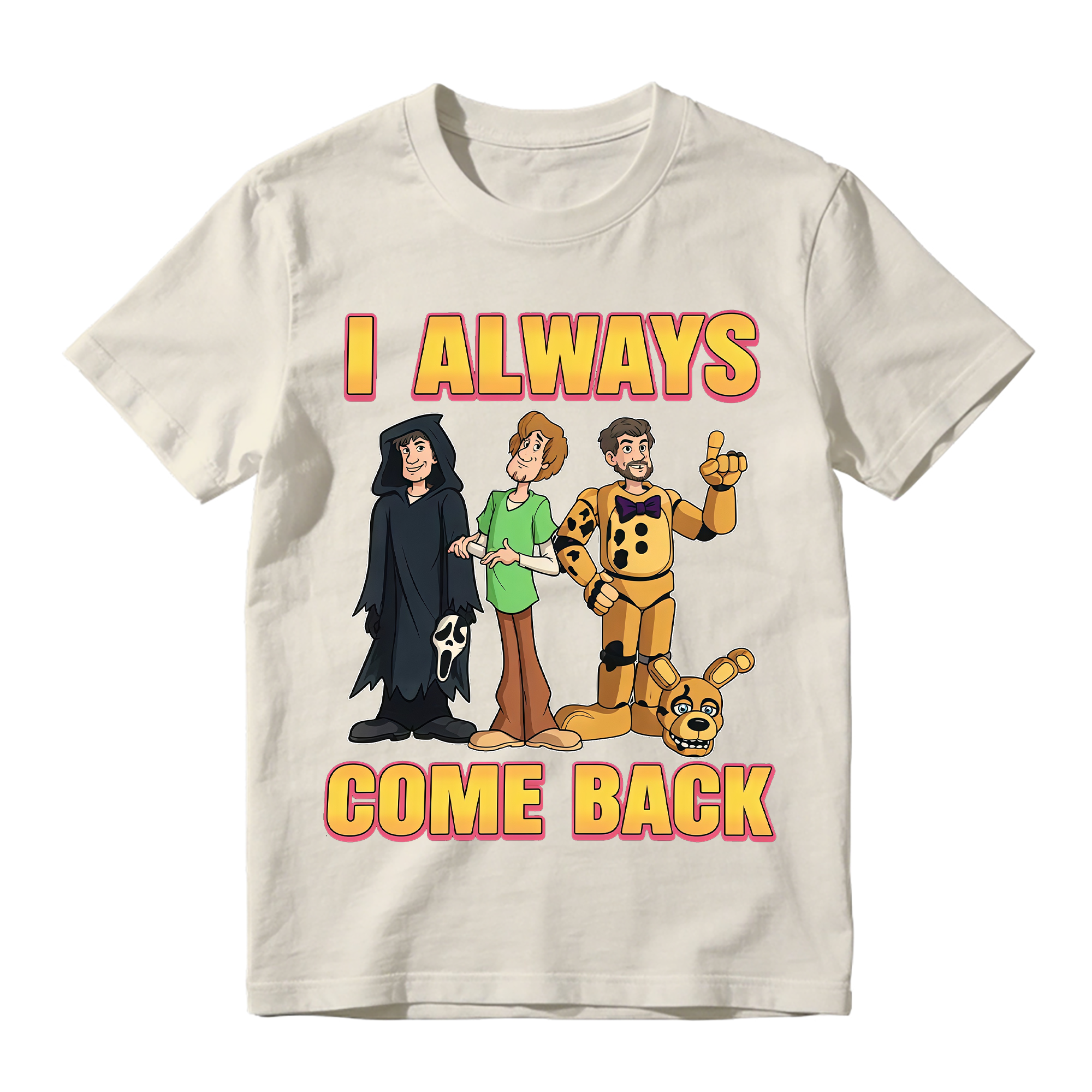 I Always Come Back Halloween Shirt, Scoooby Inspired Mystery Gang Tee, Funny Cartoon Graphic Shirt, Halloween Party Outfit