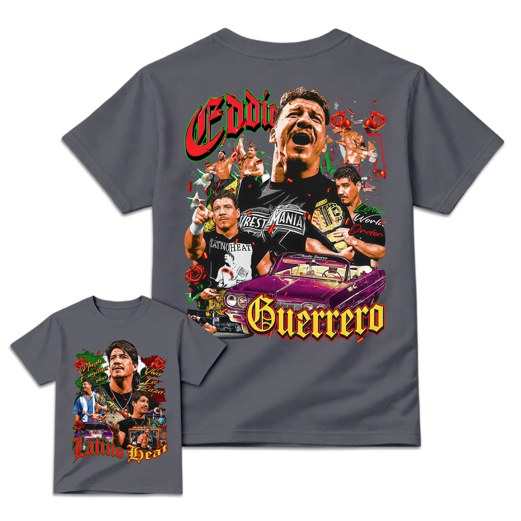 Vintage Wrestling Tee, Men's Classic Fit Short Sleeve Graphic Top, 100% Cotton Streetwear , Shortsleeve, Tops, Clothes, Menswear, Print