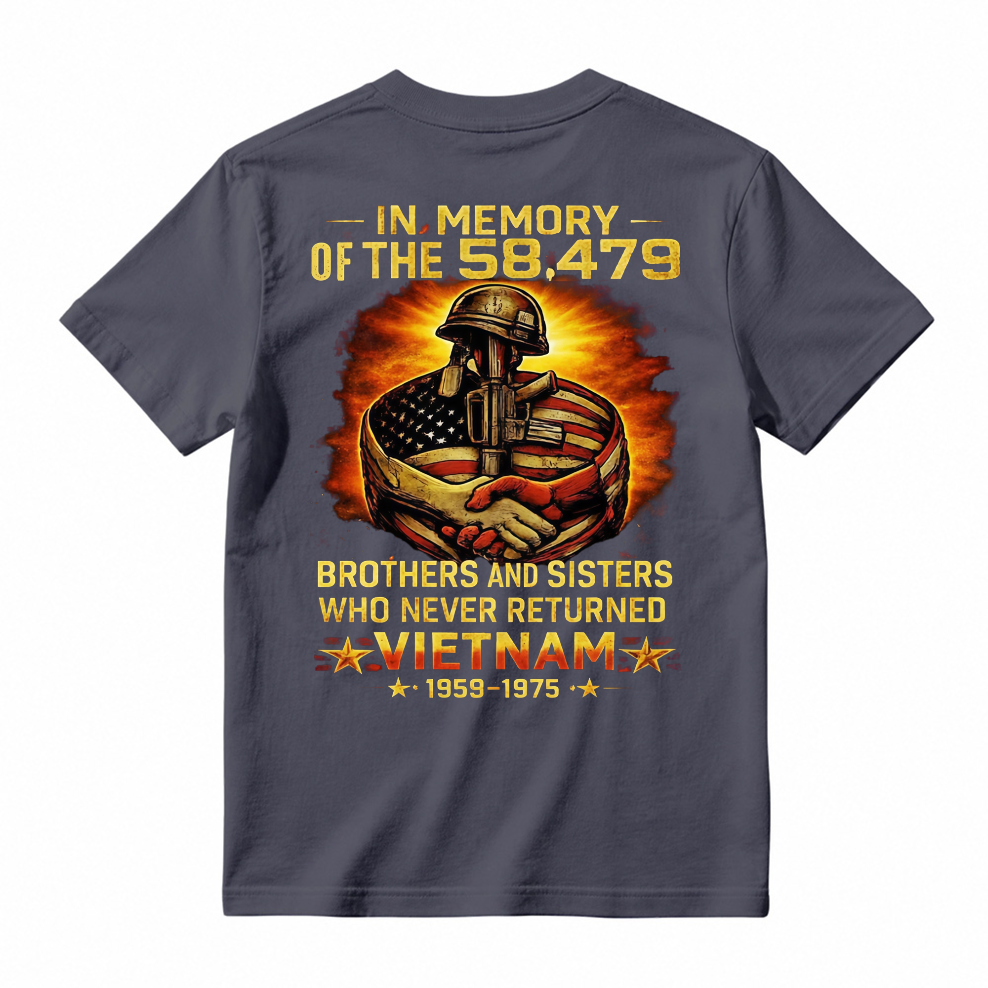 In Memory Of 58479 Vietnam Veteran Shirt, Eagle Military T-Shirt, Multicolor Full Size S-5XL, Veterans Day Gift