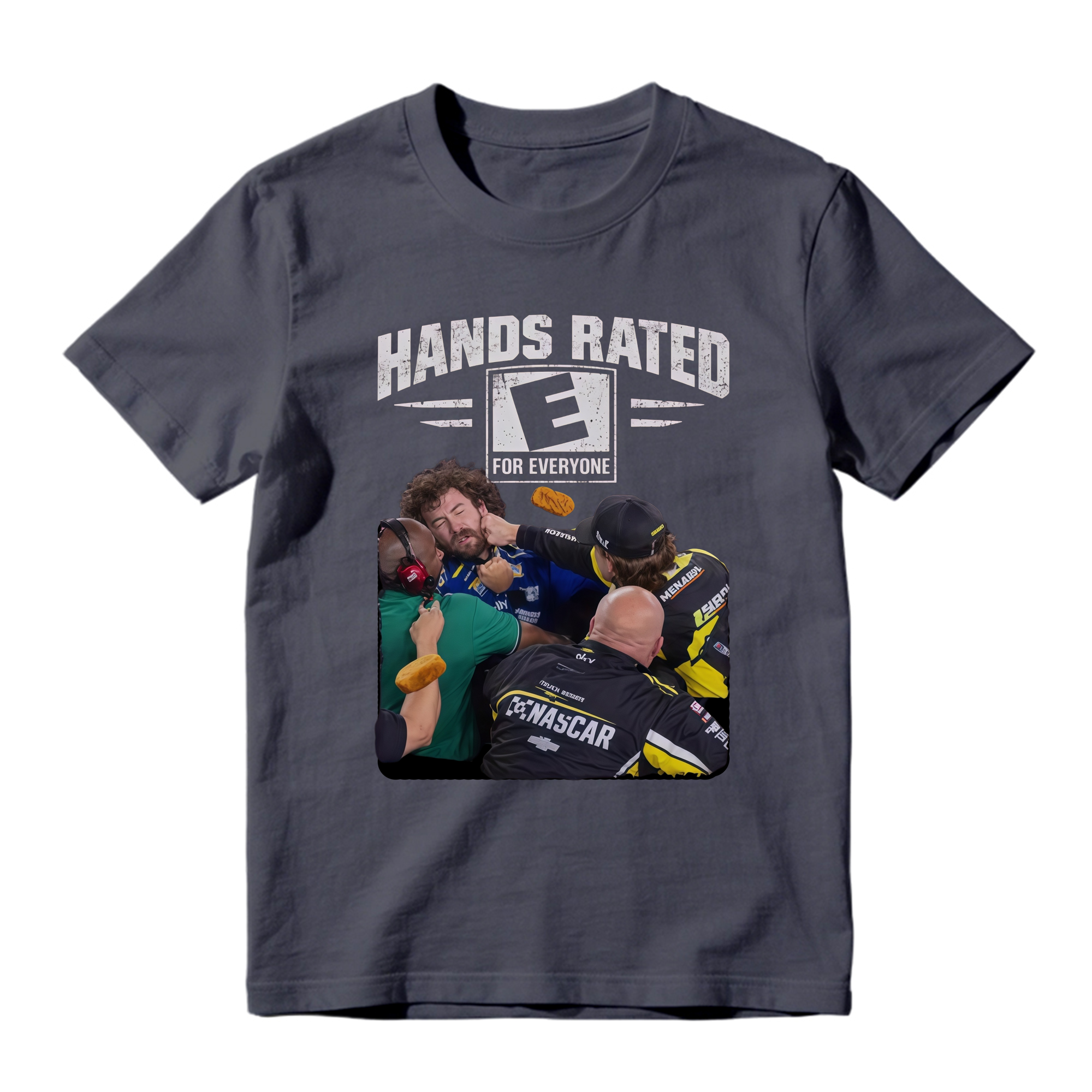 Carson Hocevar vs Ryan Blaney Shirt, Hands Rated E For Everyone T-Shirt, Vintage Bootleg Racing Graphic Tee, NASCAR Fight Apparel, Gift Tee
