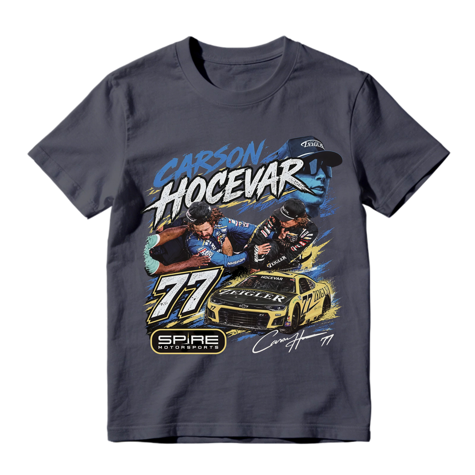 Ryan Blaney vs Carson Hocevar T-Shirt, NASCAR Fight Graphic Tee, Sand Vintage Racing Shirt, Unisex Oversized Top