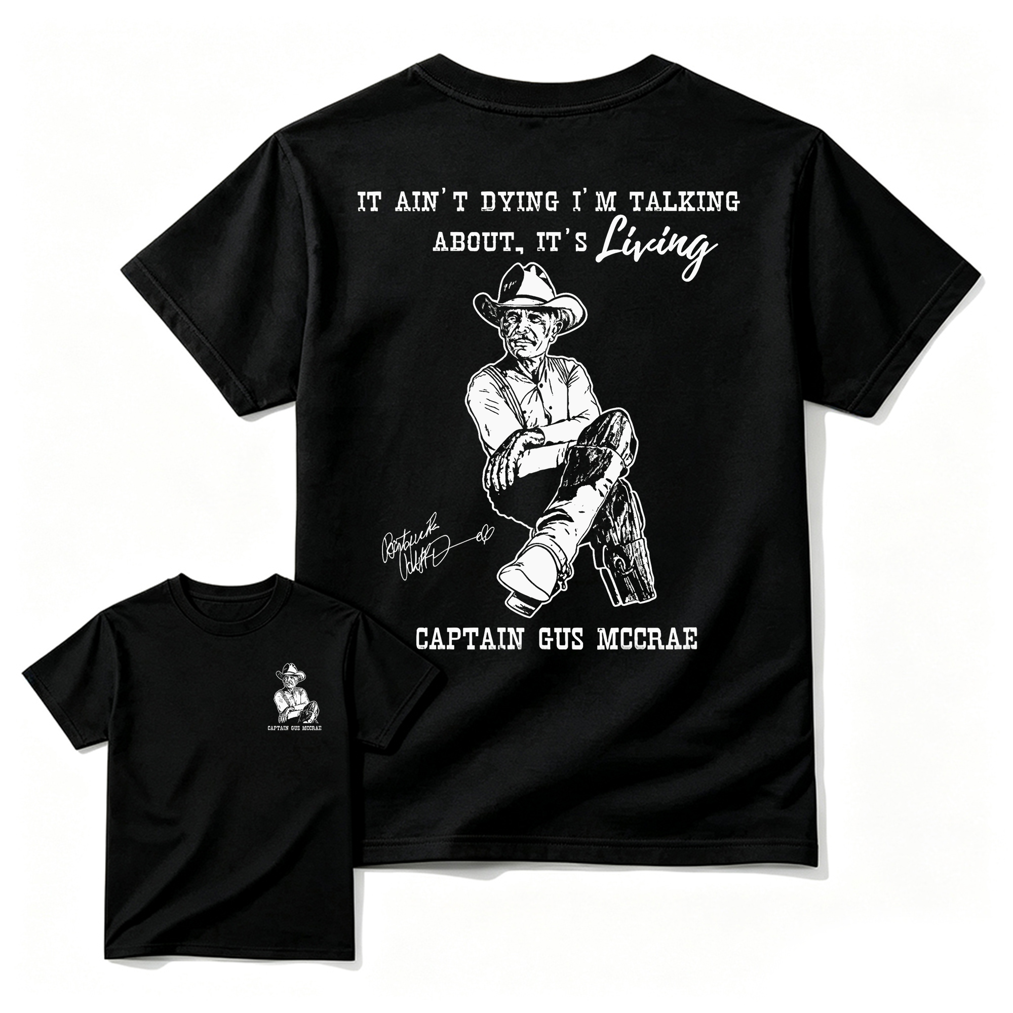 Vintage 90s Captain Gus McCrae Lonesome Dove tshirt , It ain’t dying l’m talking about it’s living, Classic Western Movie tee 