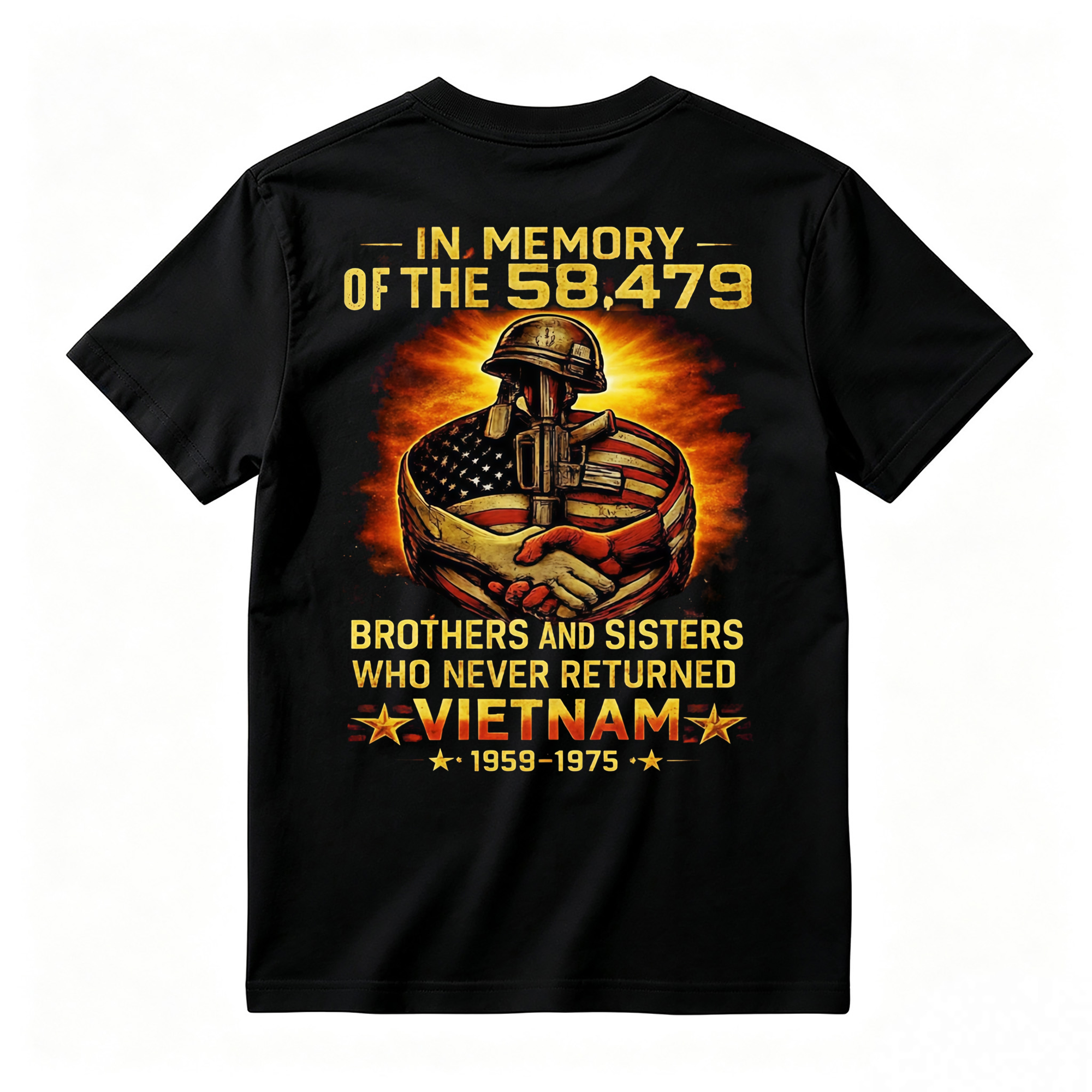 In Memory Of 58479 Vietnam Veteran Shirt, Eagle Military T-Shirt, Multicolor Full Size S-5XL, Veterans Day Gift