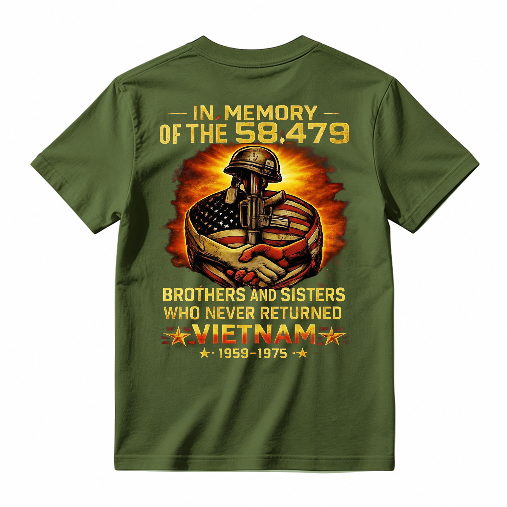 In Memory Of 58479 Vietnam Veteran Shirt, Eagle Military T-Shirt, Multicolor Full Size S-5XL, Veterans Day Gift