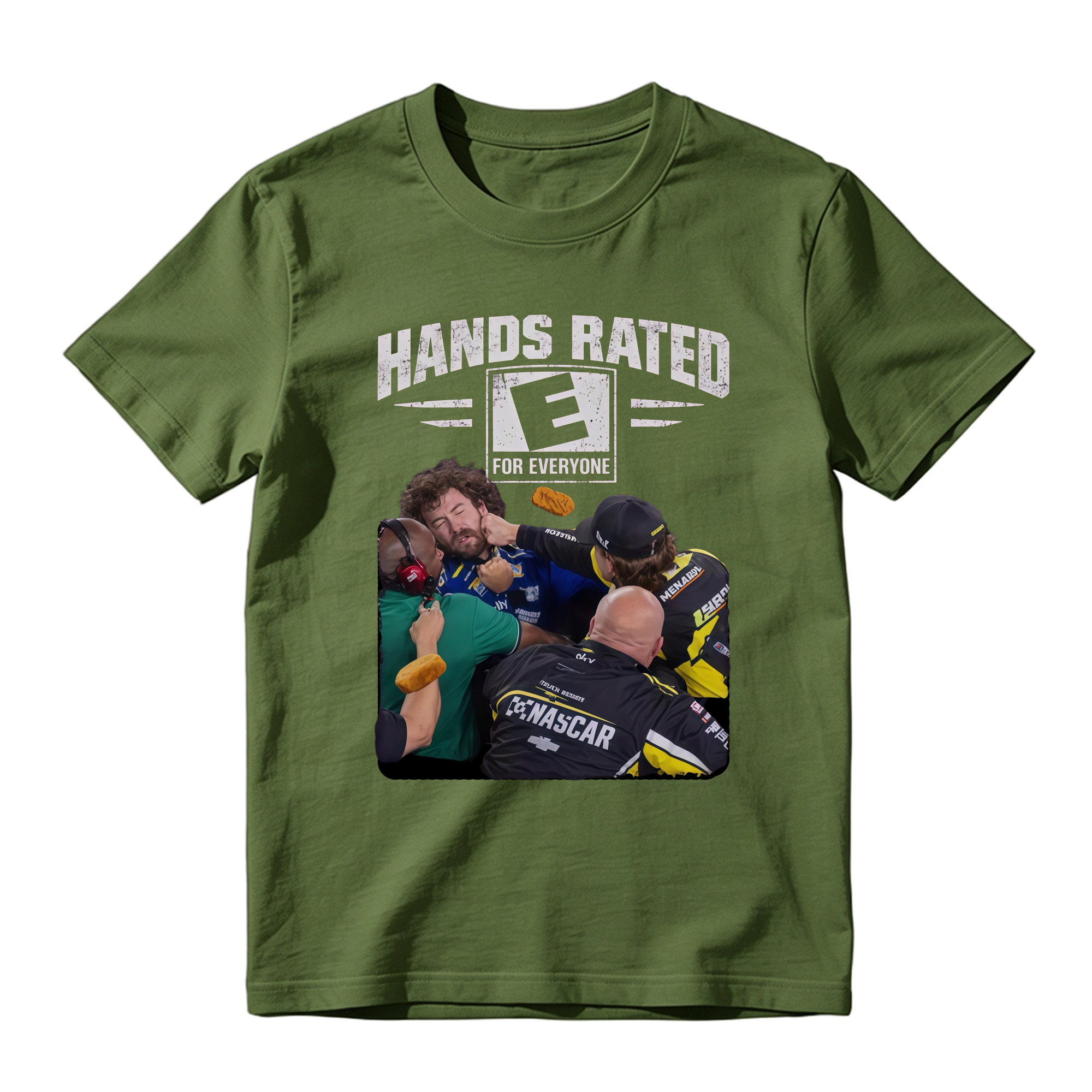 Carson Hocevar vs Ryan Blaney Shirt, Hands Rated E For Everyone T-Shirt, Vintage Bootleg Racing Graphic Tee, NASCAR Fight Apparel, Gift Tee