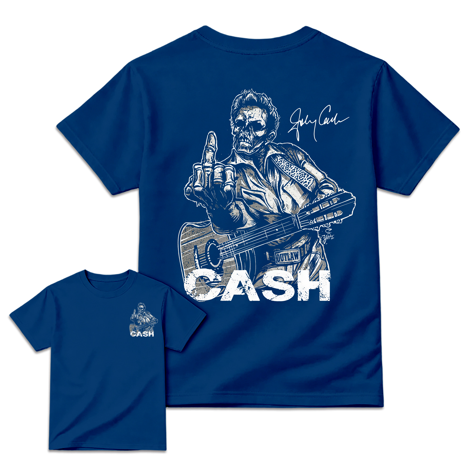 J-C Shirt, Middle Finger Skull Graphic Tee, Country Music Legend Memorial T-Shirt