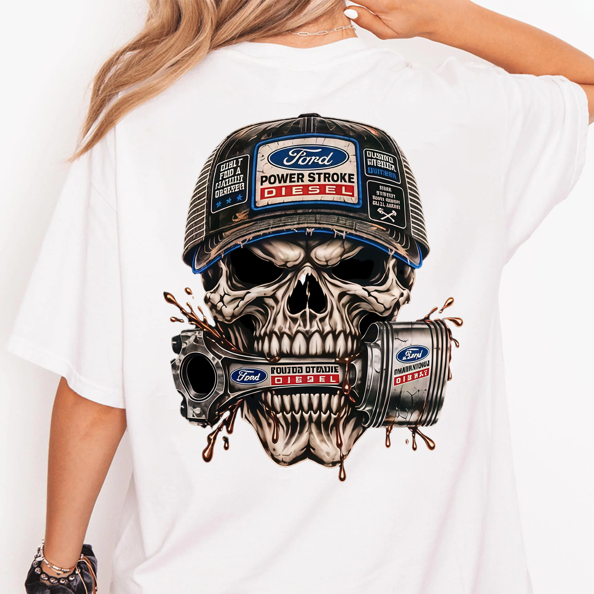 Heavy Metal Mechanic Skull T-Shirt Bundle , Diesel Power, Turbo Engine & Power Tool Graphic Tees