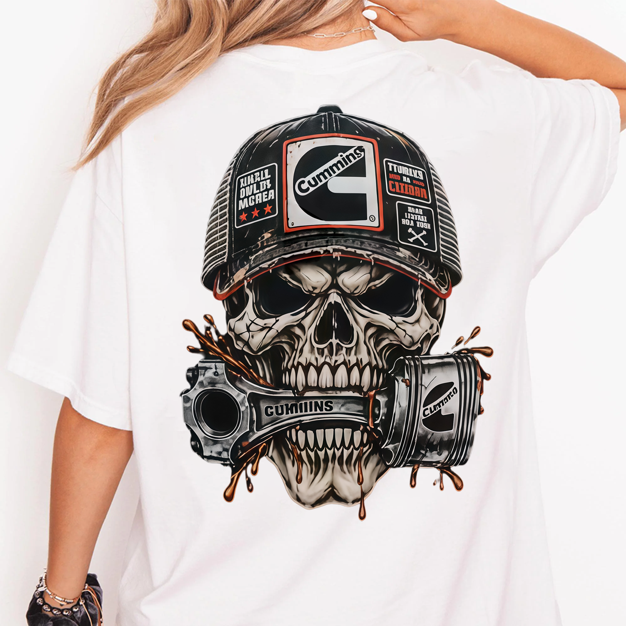 Heavy Metal Mechanic Skull T-Shirt Bundle , Diesel Power, Turbo Engine & Power Tool Graphic Tees