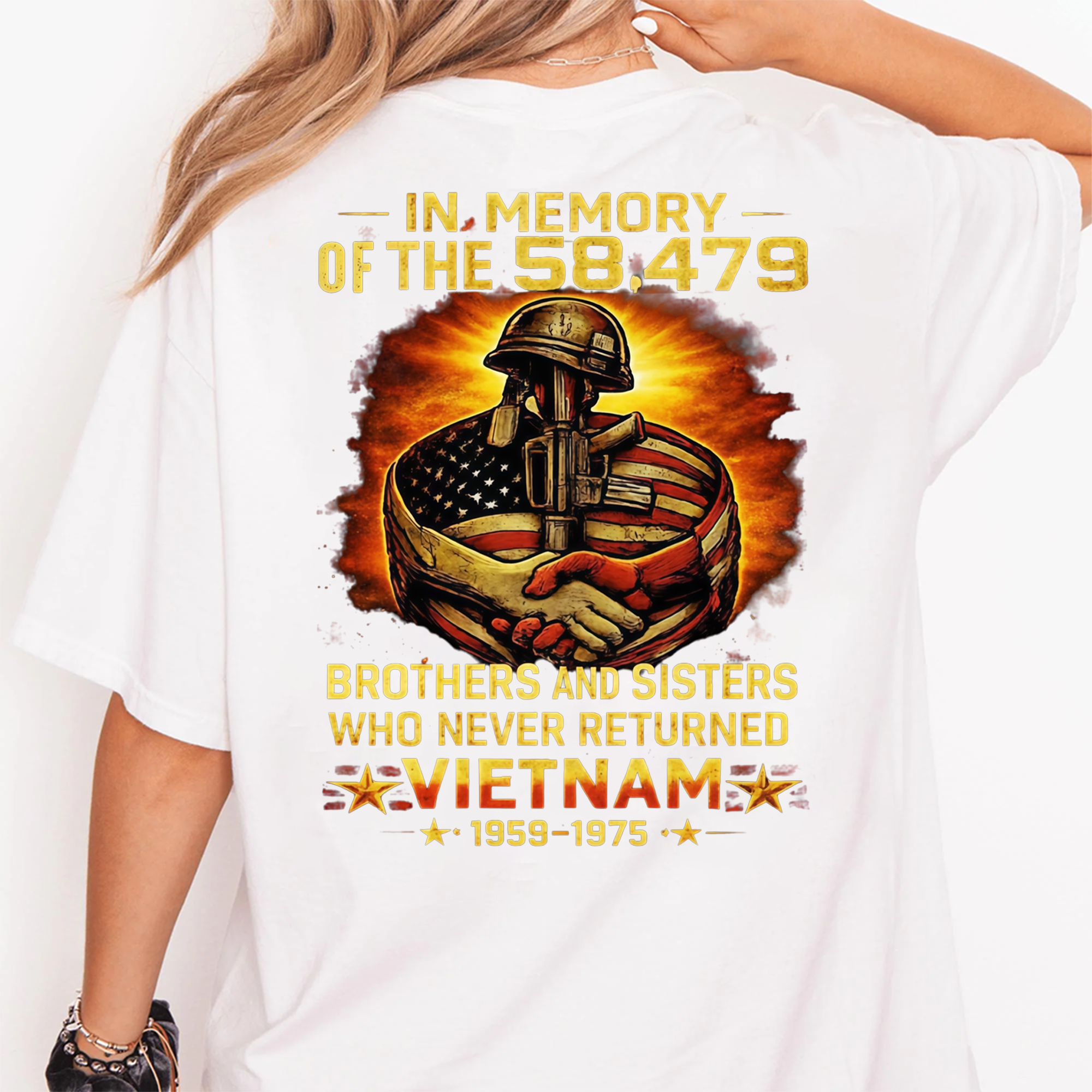 In Memory Of 58479 Vietnam Veteran Shirt, Eagle Military T-Shirt, Multicolor Full Size S-5XL, Veterans Day Gift
