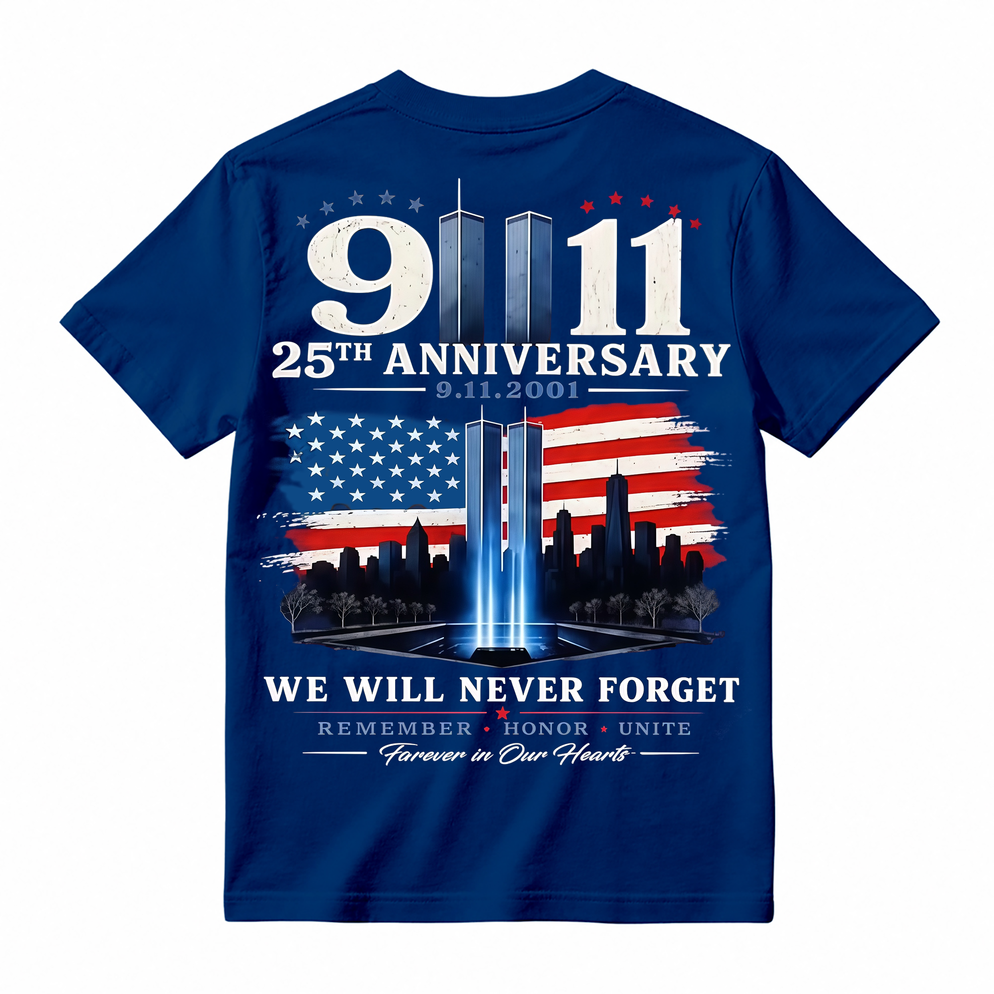 We Will Never Forget 9/11 Memorial T-shirt