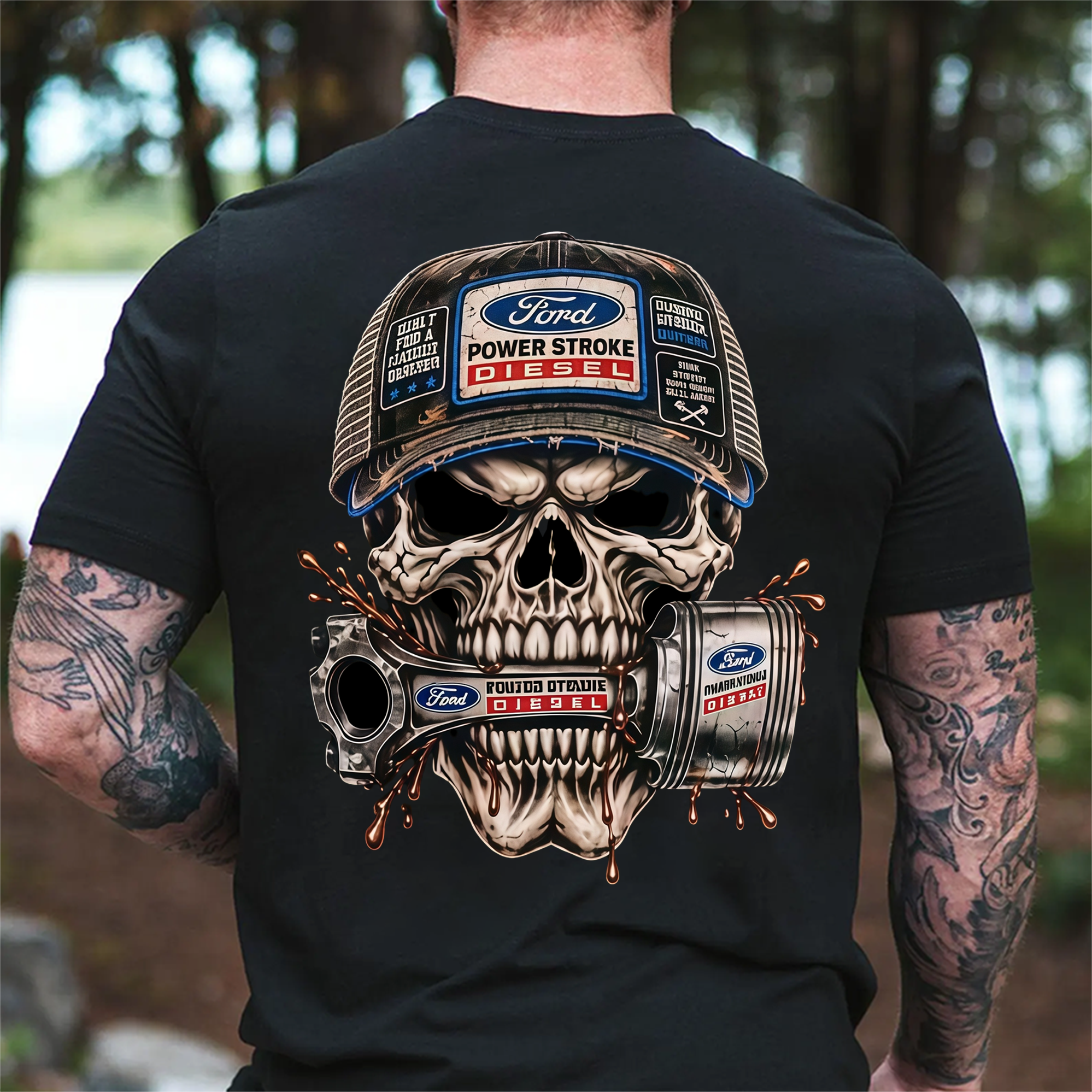 Heavy Metal Mechanic Skull T-Shirt Bundle , Diesel Power, Turbo Engine & Power Tool Graphic Tees