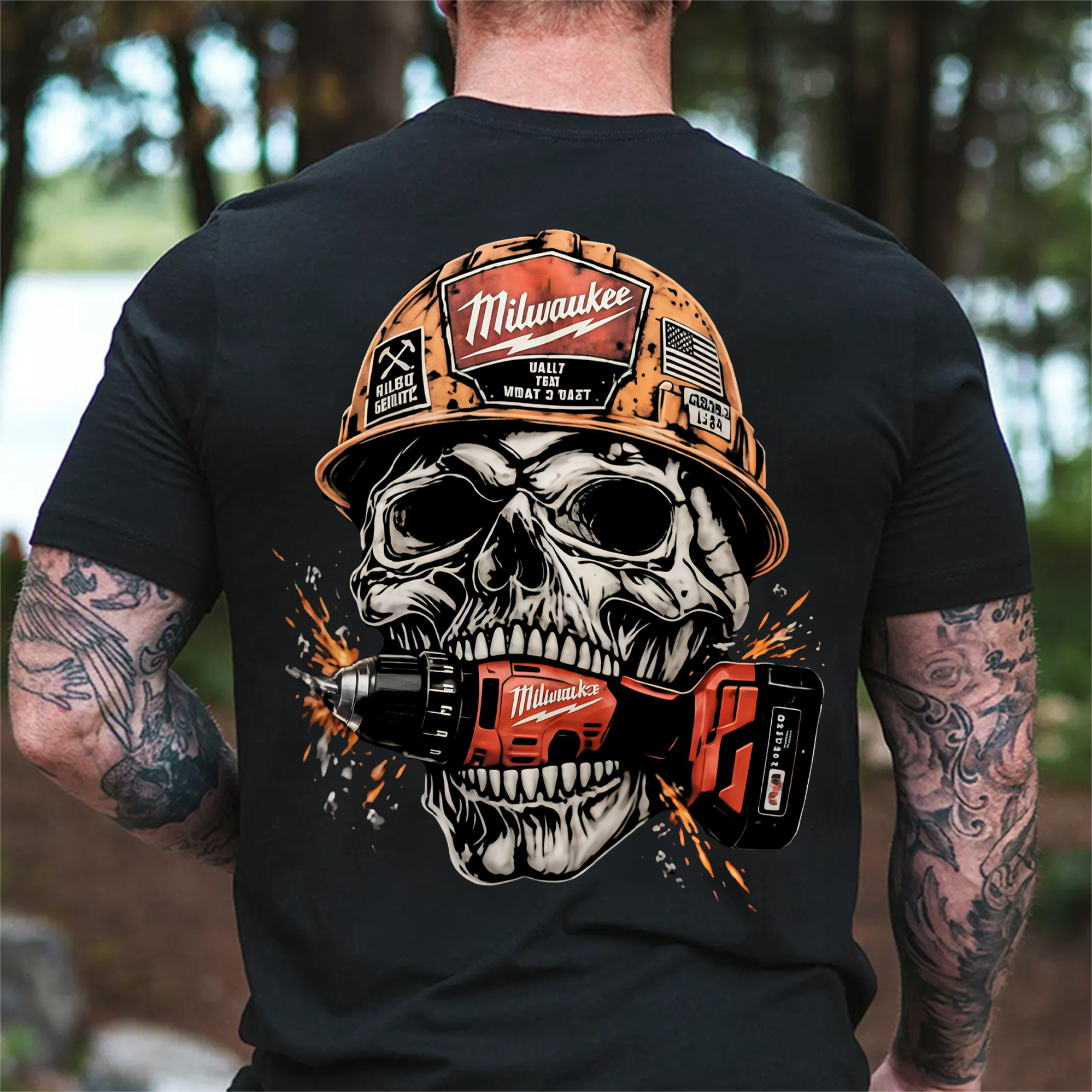 Heavy Metal Mechanic Skull T-Shirt Bundle , Diesel Power, Turbo Engine & Power Tool Graphic Tees