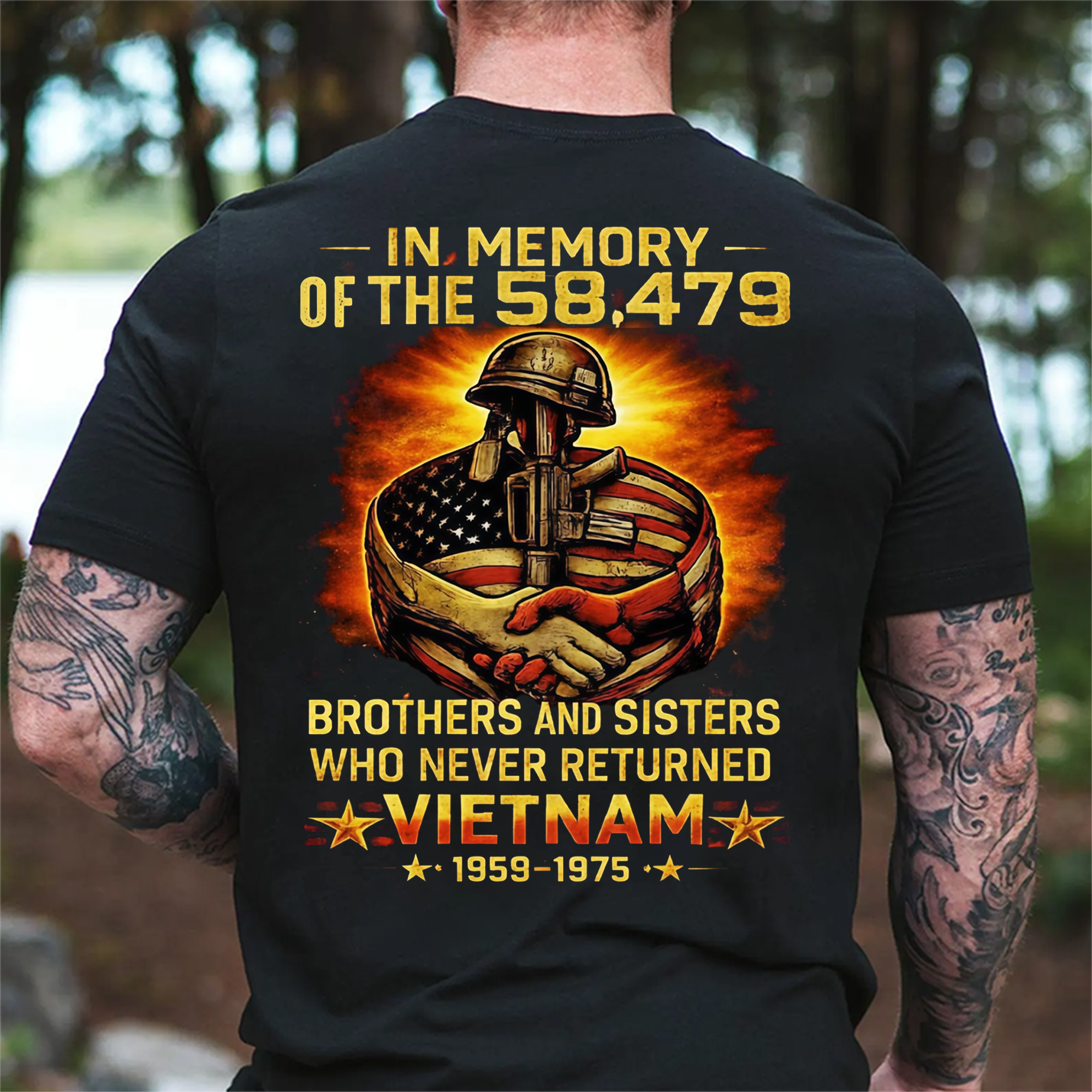 In Memory Of 58479 Vietnam Veteran Shirt, Eagle Military T-Shirt, Multicolor Full Size S-5XL, Veterans Day Gift