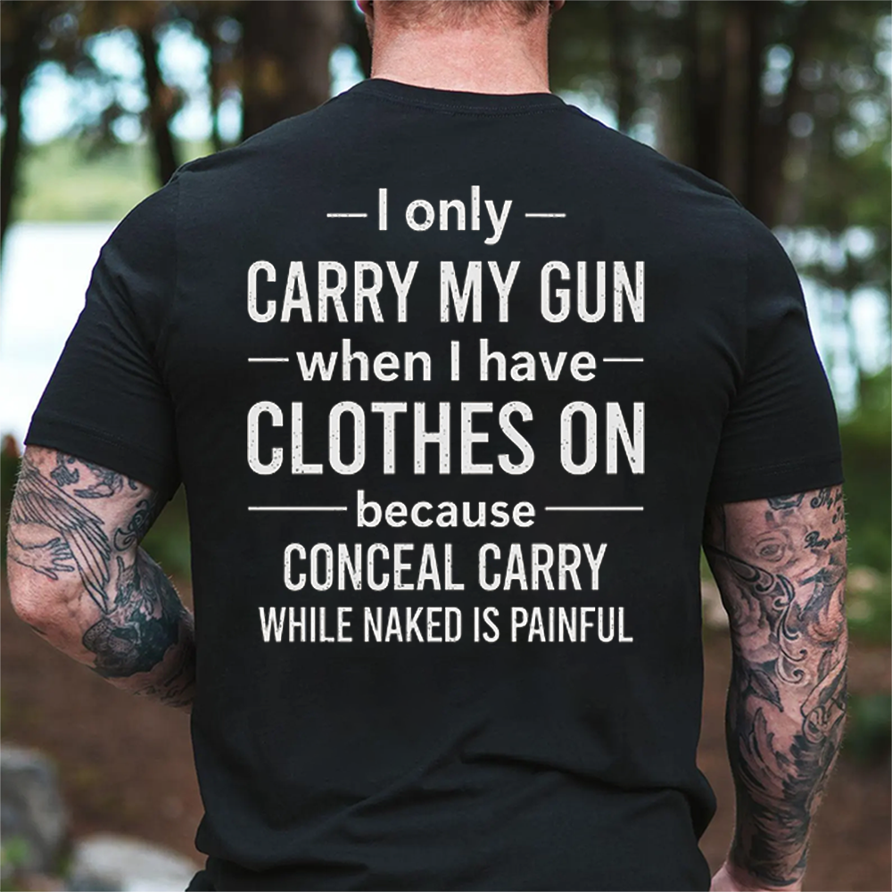 Funny Second Amendment T-Shirt – Gun Owner Humor Tee, Short Sleeve Printed Graphic Shirt, Daily Casual Cotton Men