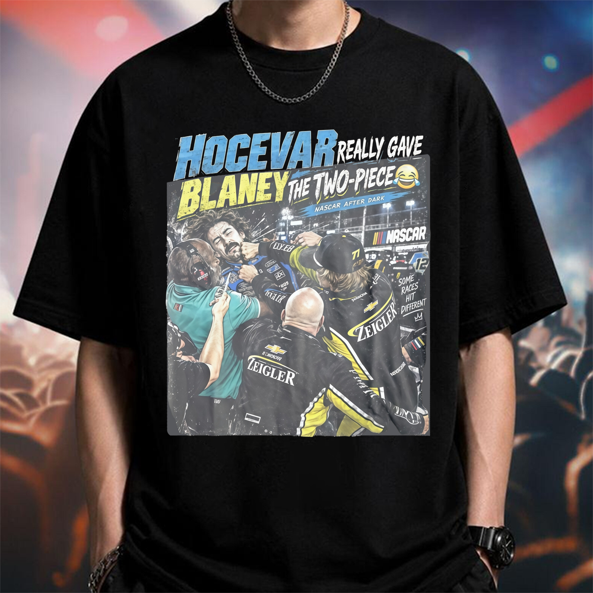Carson Hocevar Ryan Blaney Shirt  “Two-Piece” Funny Racing Graphic Tee  Vintage NASCAR-Inspired Fight T-Shirt  Race Day Fan Gift