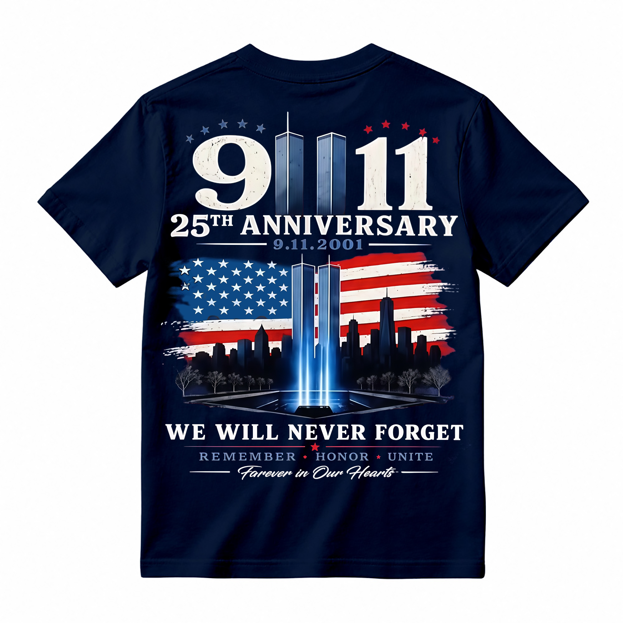We Will Never Forget 9/11 Memorial T-shirt