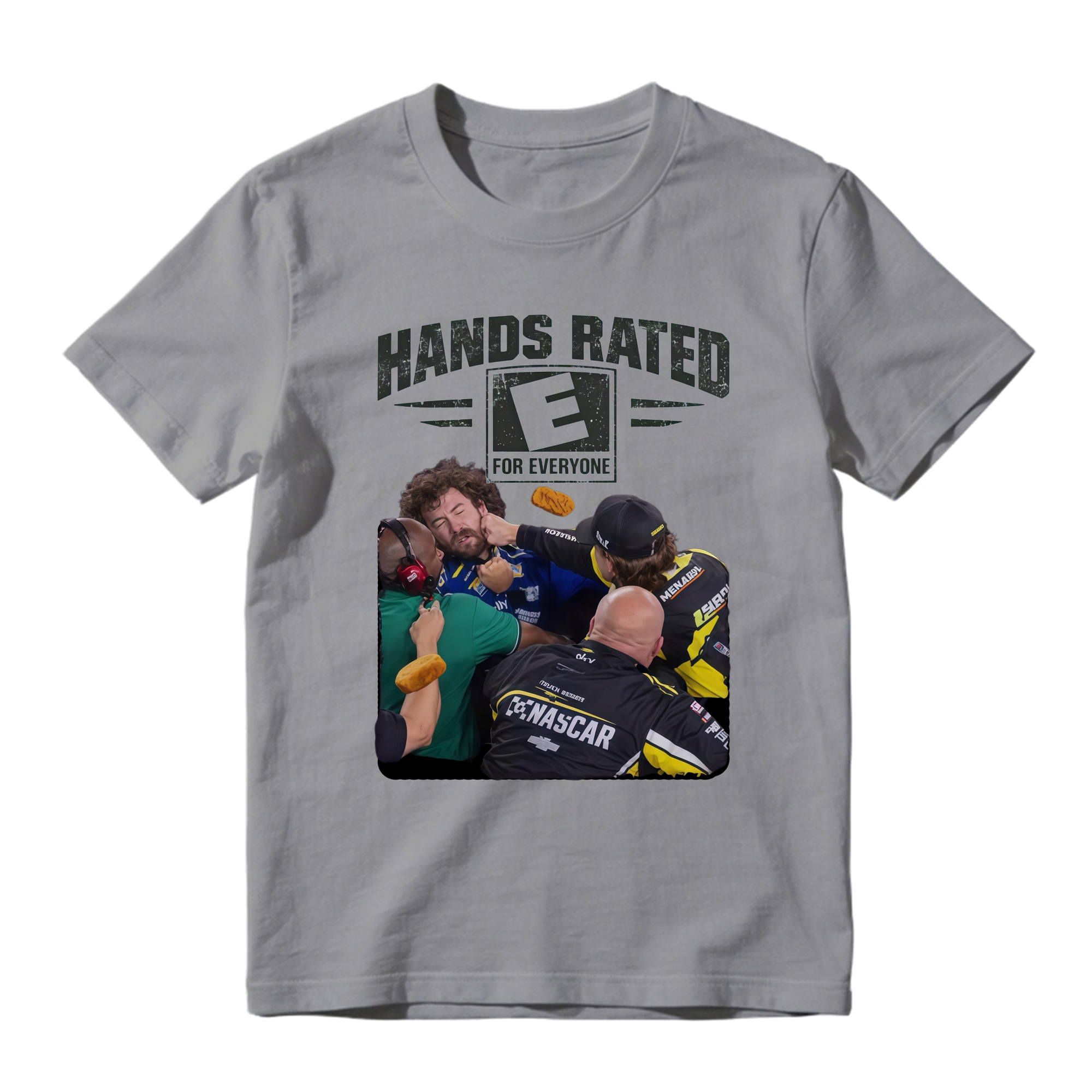 Carson Hocevar vs Ryan Blaney Shirt, Hands Rated E For Everyone T-Shirt, Vintage Bootleg Racing Graphic Tee, NASCAR Fight Apparel, Gift Tee