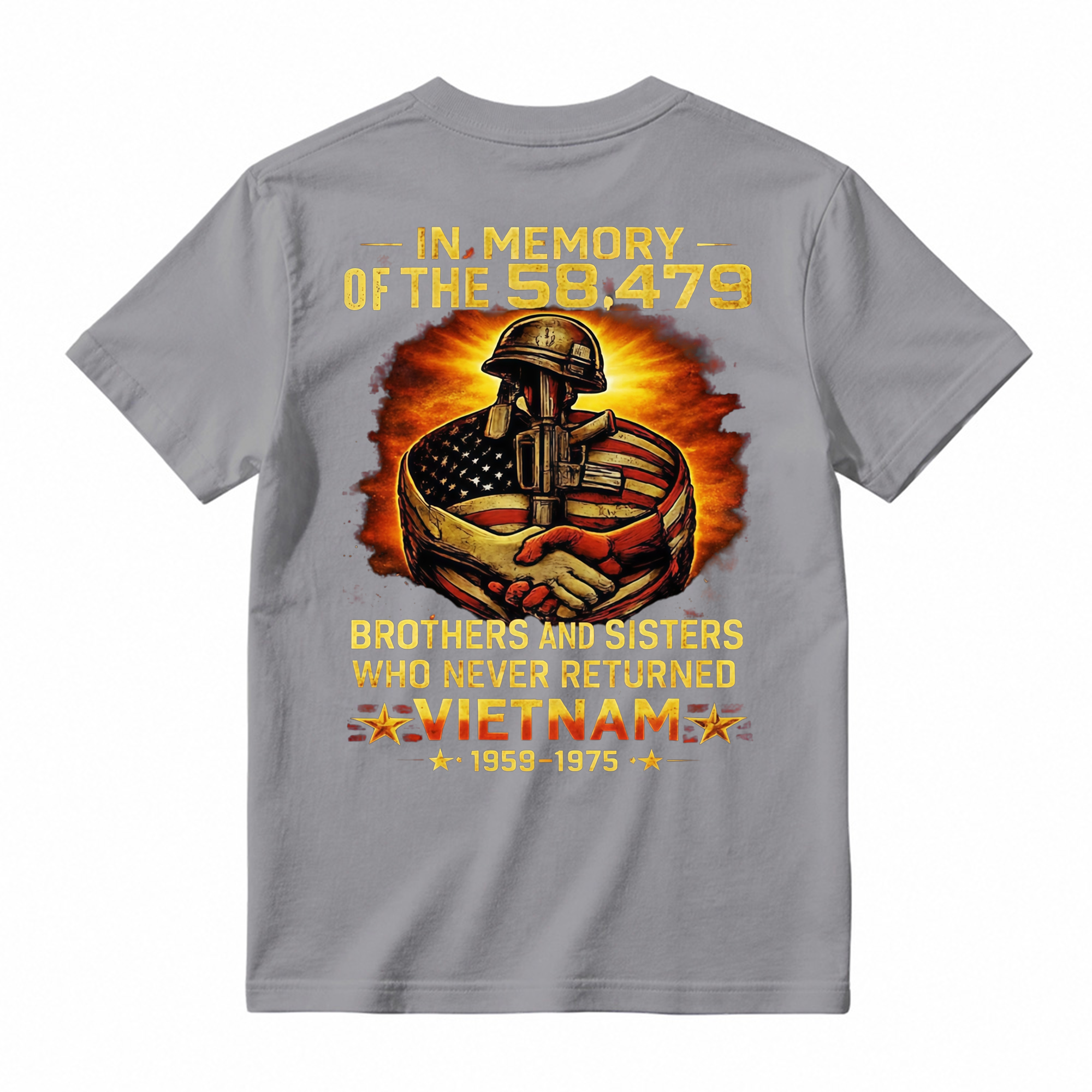 In Memory Of 58479 Vietnam Veteran Shirt, Eagle Military T-Shirt, Multicolor Full Size S-5XL, Veterans Day Gift