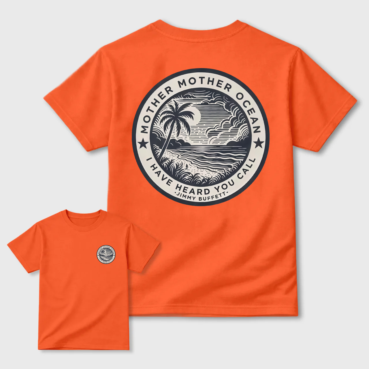 Jimmy Buffett Tee, Mother Mother Ocean I Have Heard You Call T-shirt, Summer Vibe Shirt, Gift for Fans, MADE IN USA