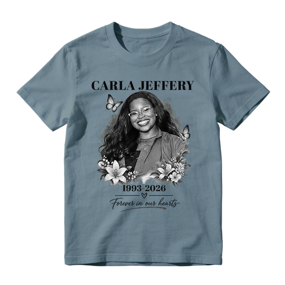 C-J Shirt Unisex In Loving Memory T-Shirt Forever in Our Hearts Memorial Tee Floral Butterfly Remembrance Shirt