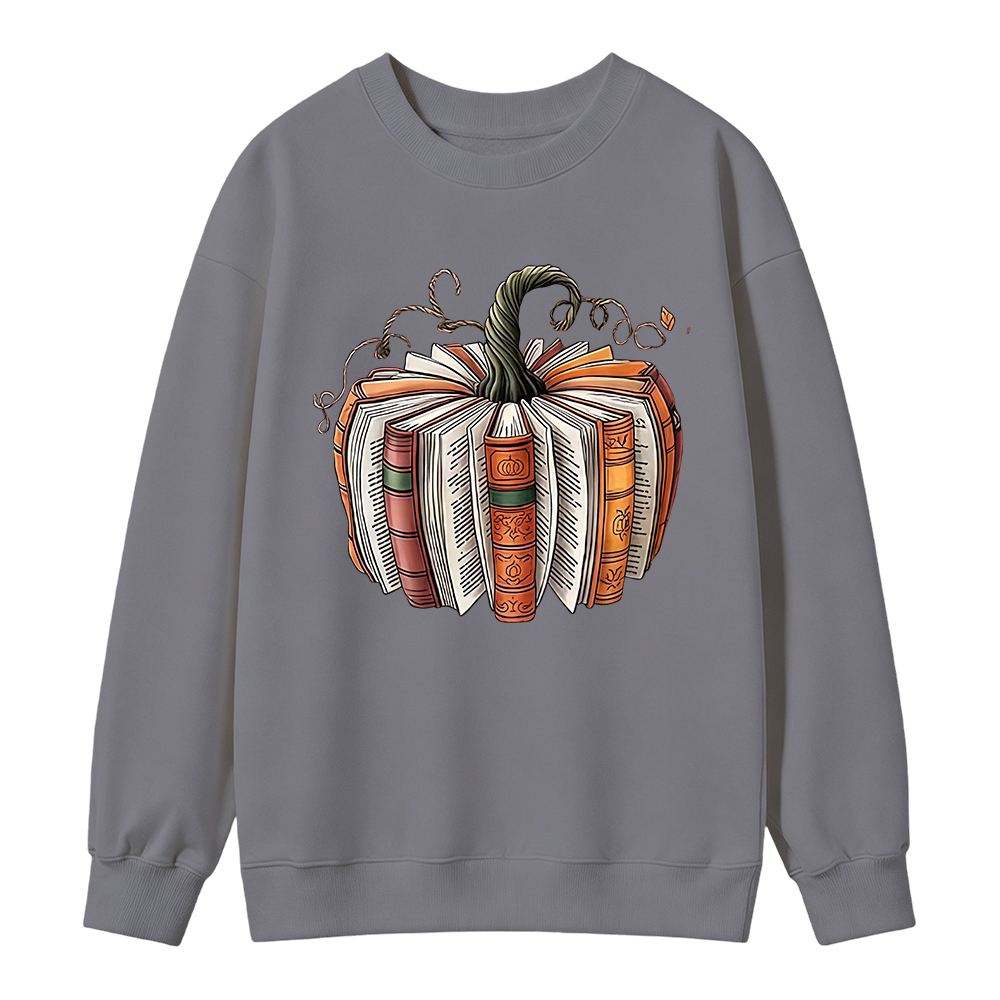 Bookish Pumpkin Fall Crewneck Sweatshirt