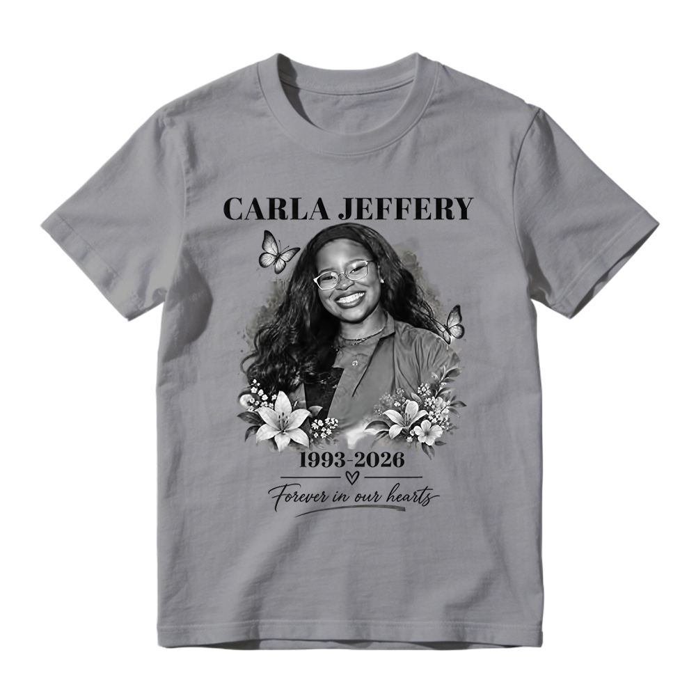 C-J Shirt Unisex In Loving Memory T-Shirt Forever in Our Hearts Memorial Tee Floral Butterfly Remembrance Shirt