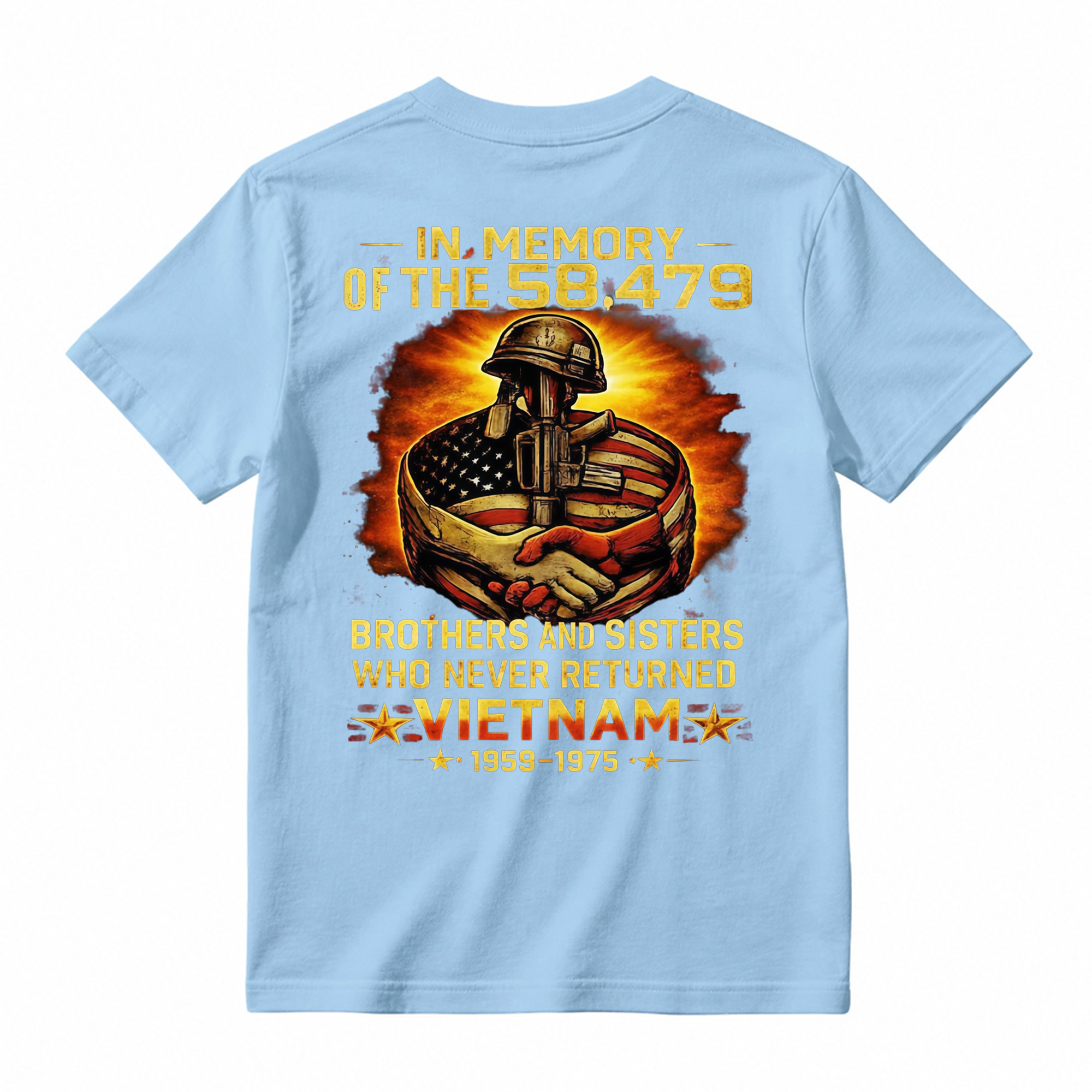 In Memory Of 58479 Vietnam Veteran Shirt, Eagle Military T-Shirt, Multicolor Full Size S-5XL, Veterans Day Gift
