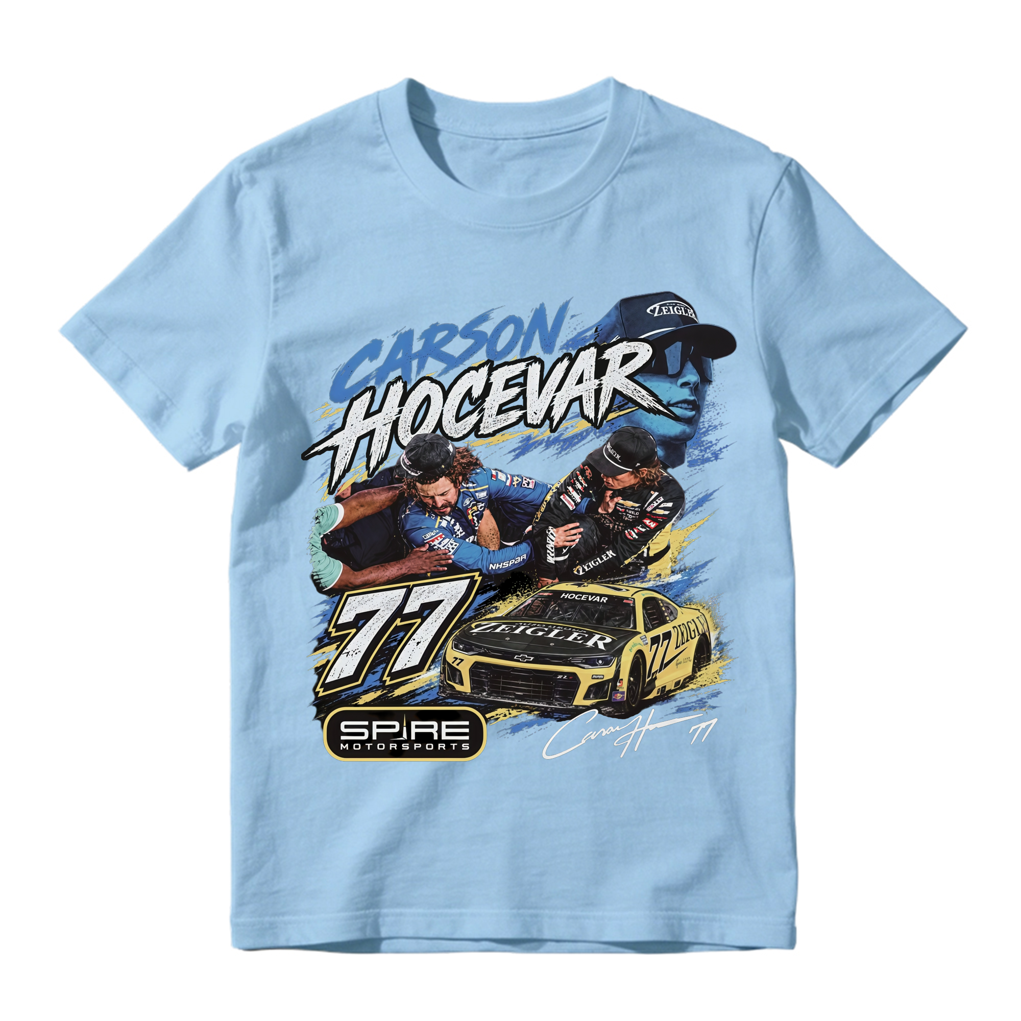 Ryan Blaney vs Carson Hocevar T-Shirt, NASCAR Fight Graphic Tee, Sand Vintage Racing Shirt, Unisex Oversized Top