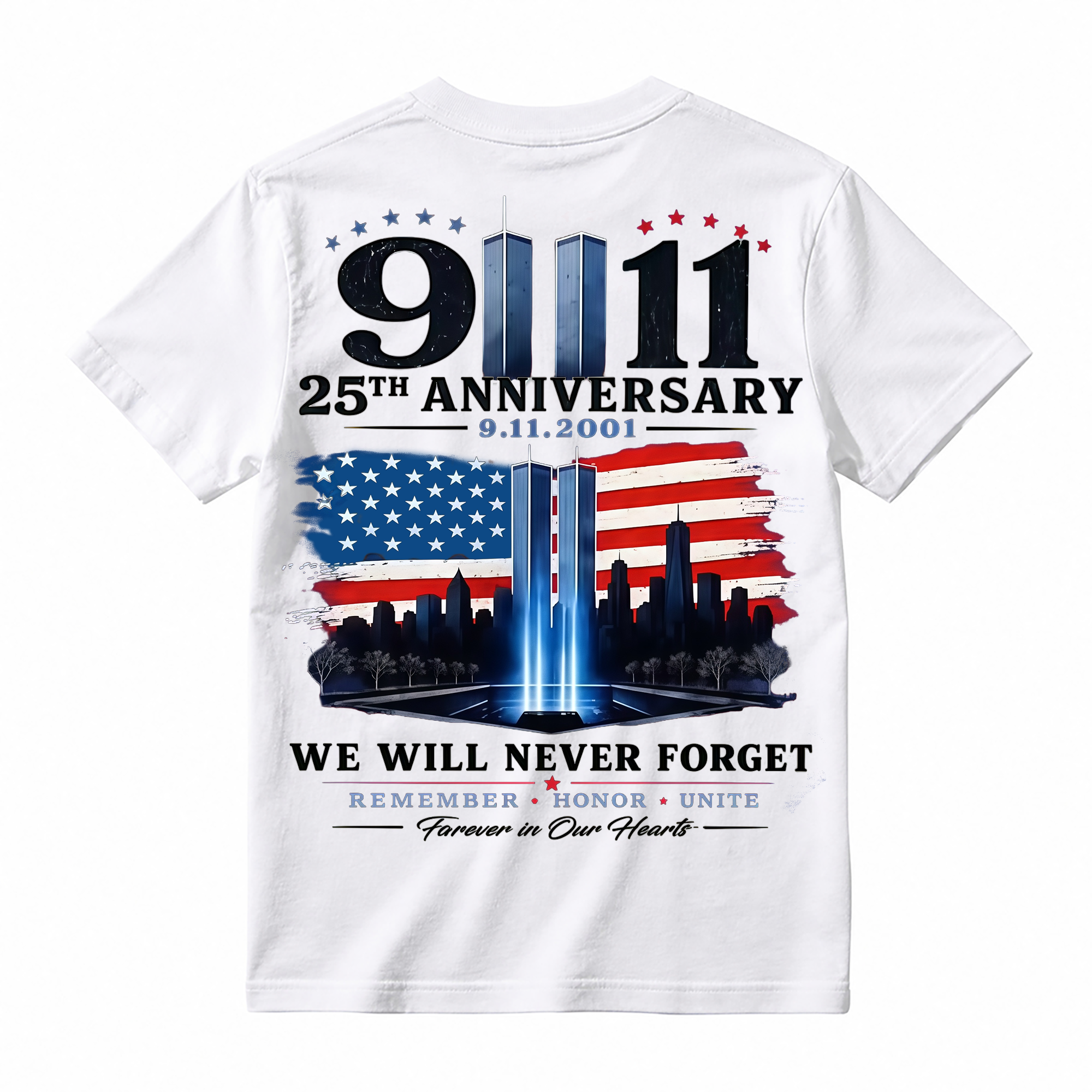 We Will Never Forget 9/11 Memorial T-shirt