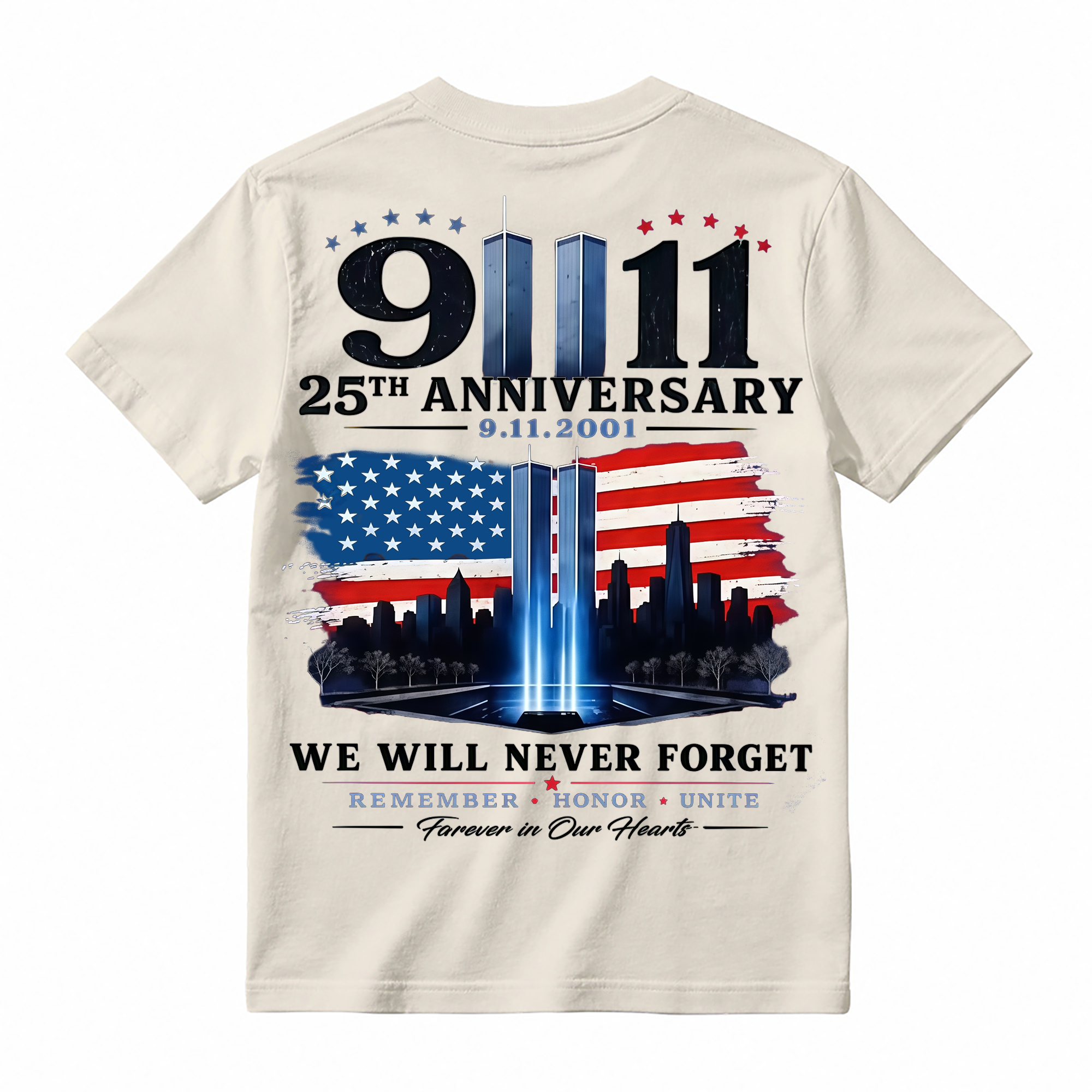 We Will Never Forget 9/11 Memorial T-shirt