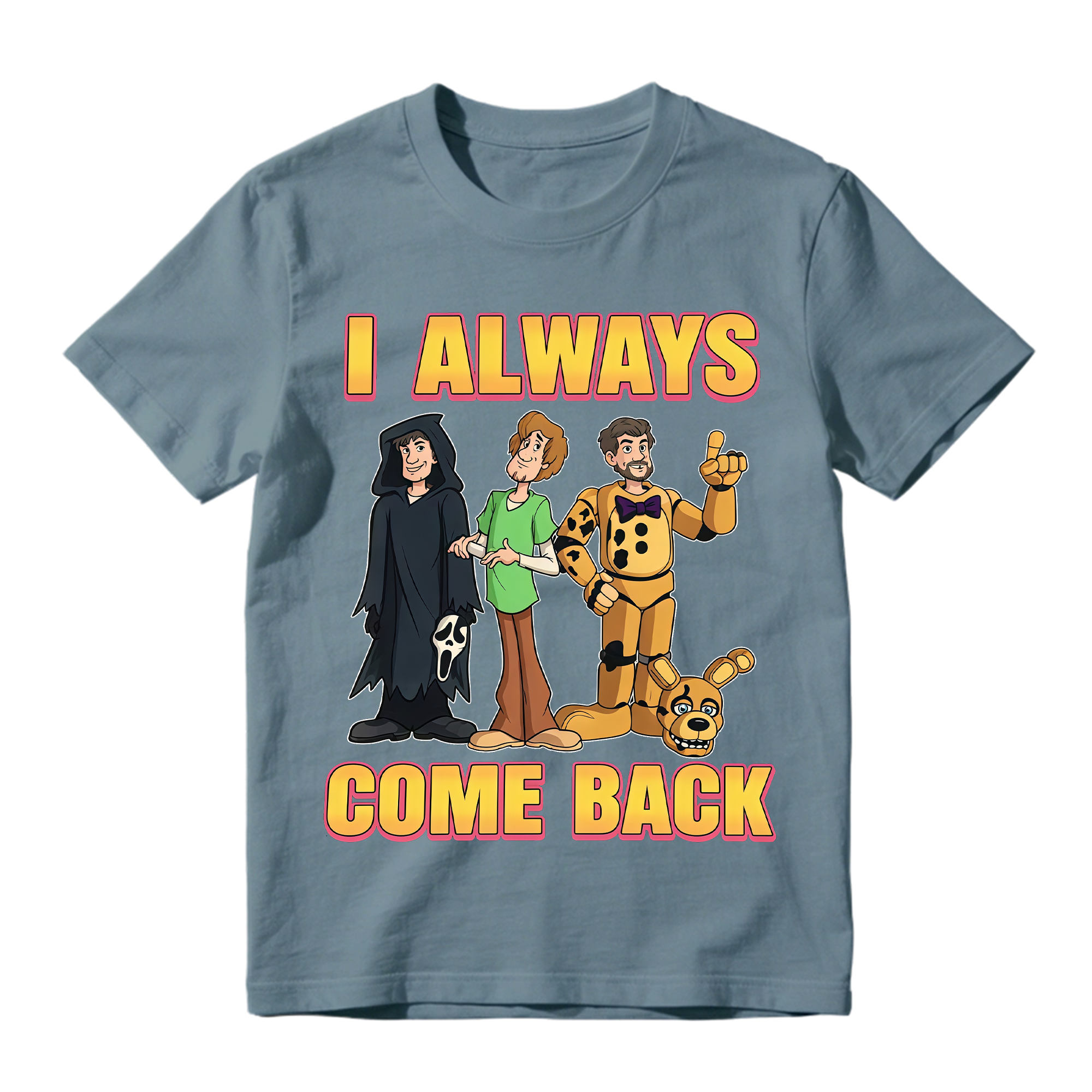 I Always Come Back Halloween Shirt, Scoooby Inspired Mystery Gang Tee, Funny Cartoon Graphic Shirt, Halloween Party Outfit