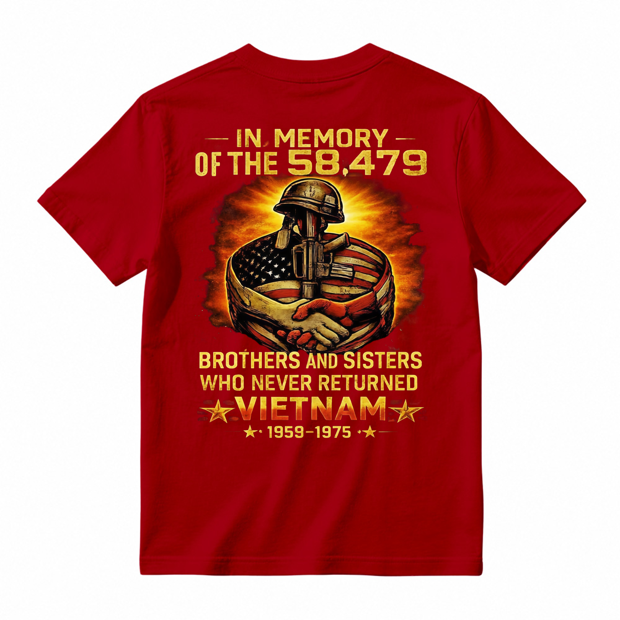 In Memory Of 58479 Vietnam Veteran Shirt, Eagle Military T-Shirt, Multicolor Full Size S-5XL, Veterans Day Gift