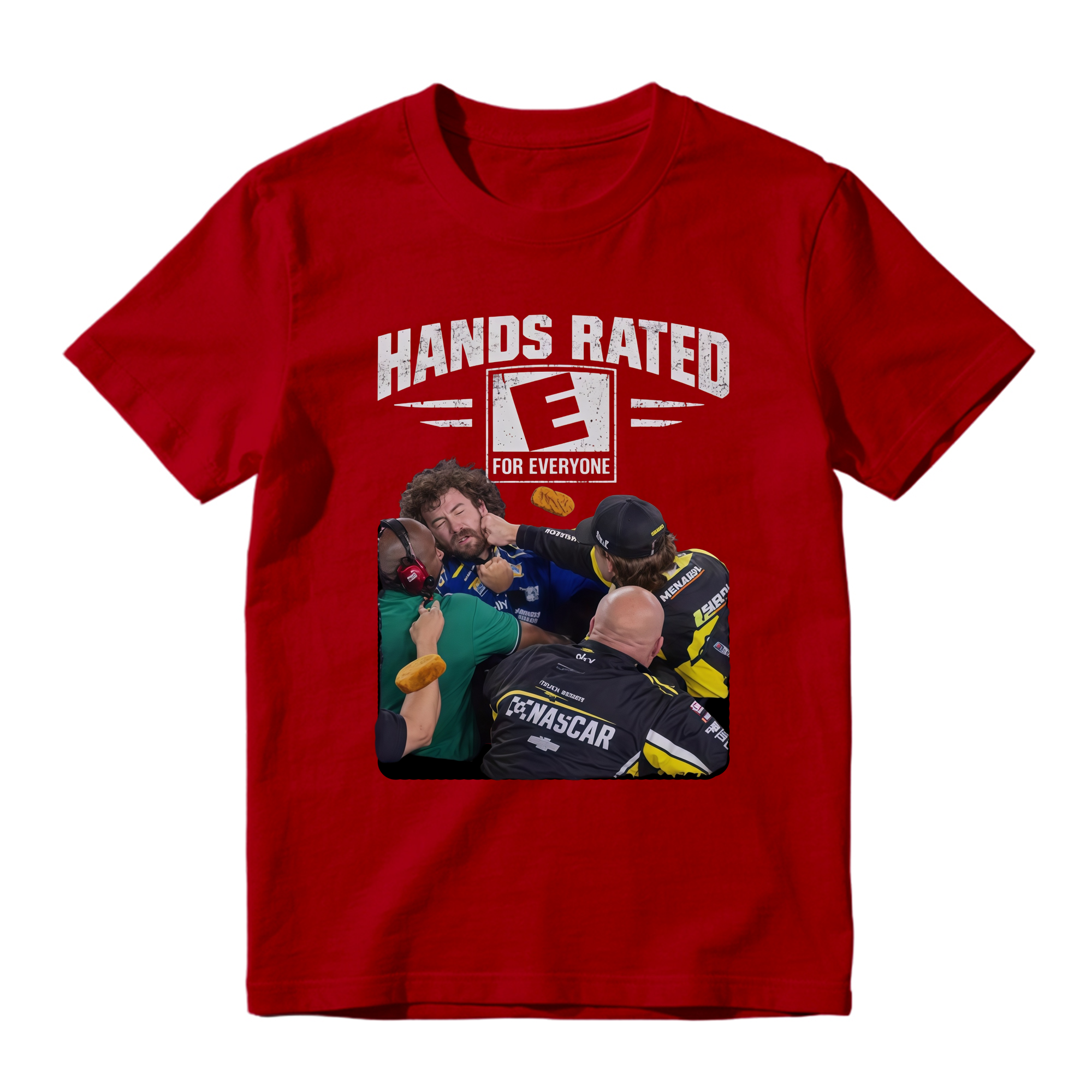 Carson Hocevar vs Ryan Blaney Shirt, Hands Rated E For Everyone T-Shirt, Vintage Bootleg Racing Graphic Tee, NASCAR Fight Apparel, Gift Tee