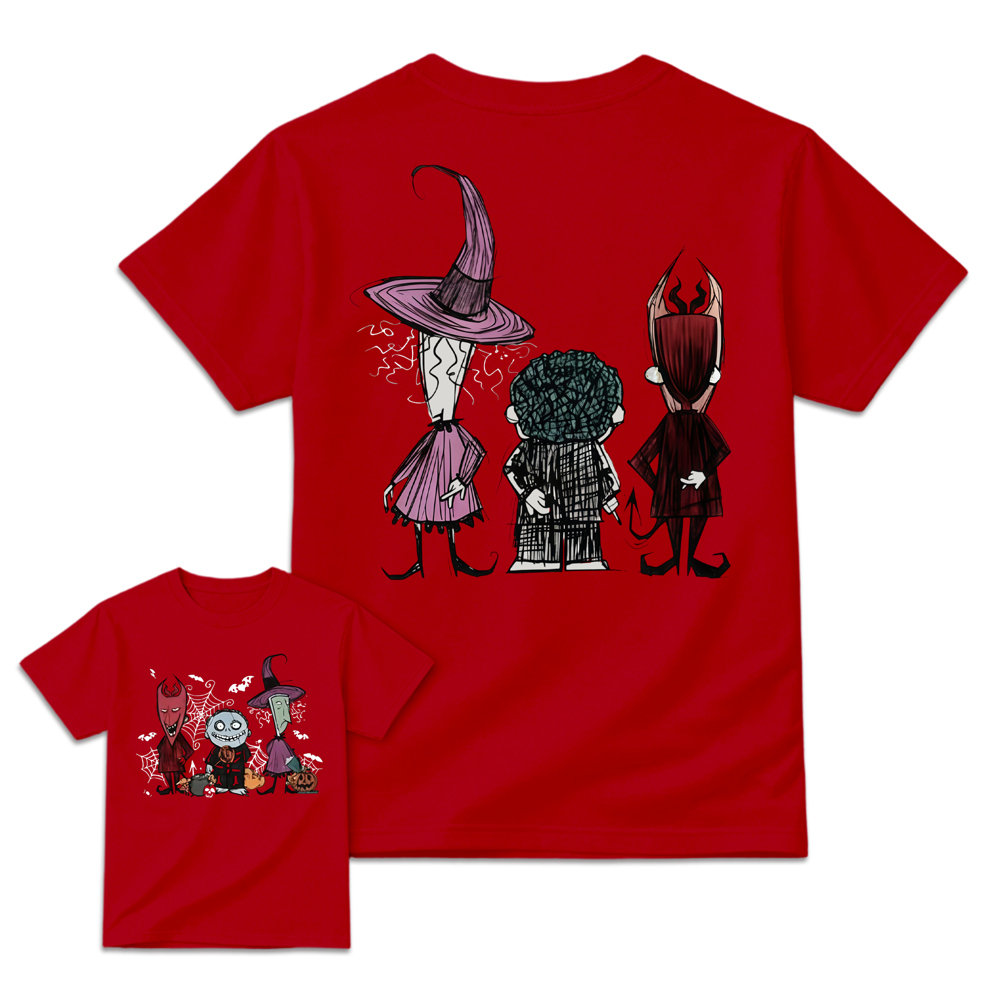 Spooky Trio Halloween Graphic Shirt, Soft Cotton Crewneck Sweatshirt, Funny Halloween Outfit