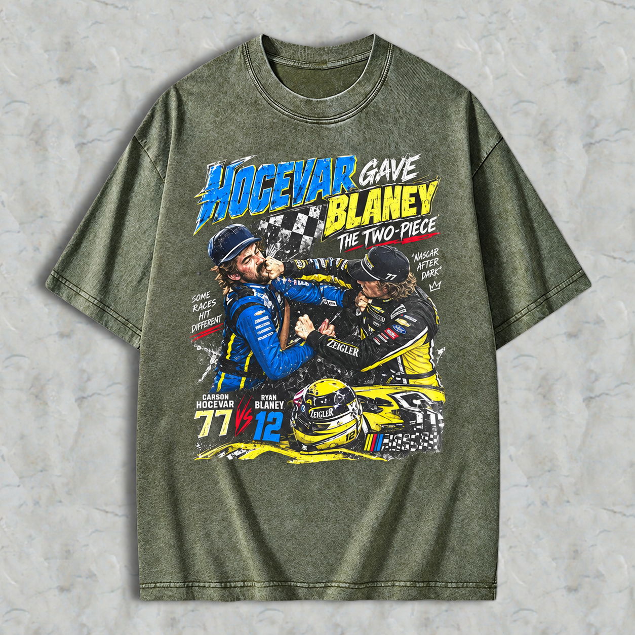 Rylan Blanny vs Carcon Hocavar Washed T-shirt, Carcon Hocavar Rylan Blanny Fight Washed T-shirt