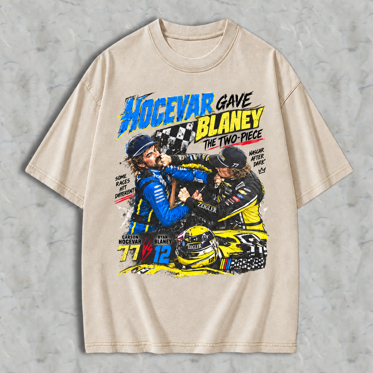 Rylan Blanny vs Carcon Hocavar Washed T-shirt, Carcon Hocavar Rylan Blanny Fight Washed T-shirt
