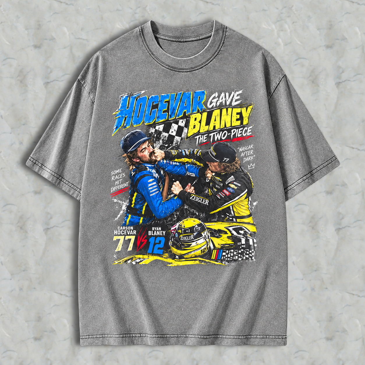 Rylan Blanny vs Carcon Hocavar Washed T-shirt, Carcon Hocavar Rylan Blanny Fight Washed T-shirt